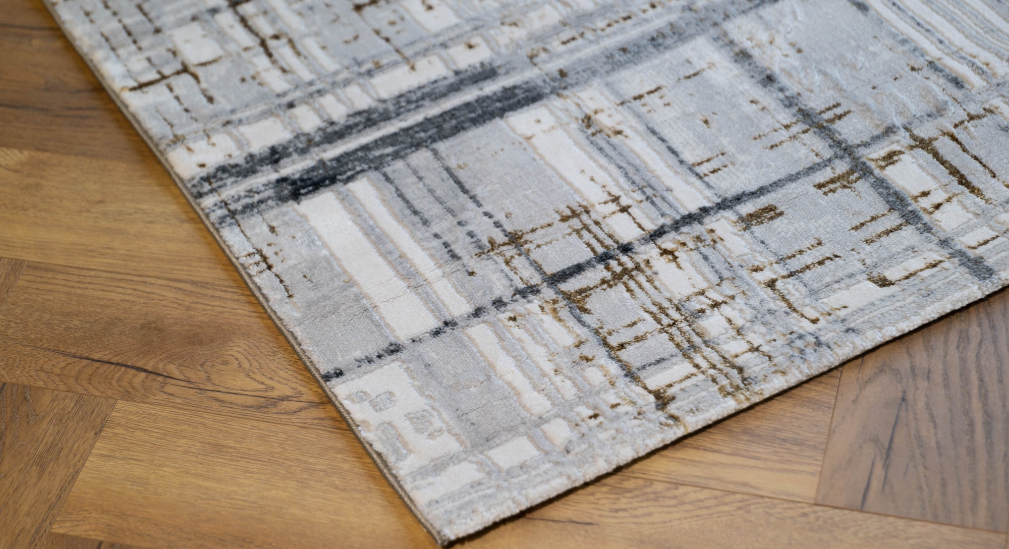grey multi Lazer Modern Abstract lines Rug