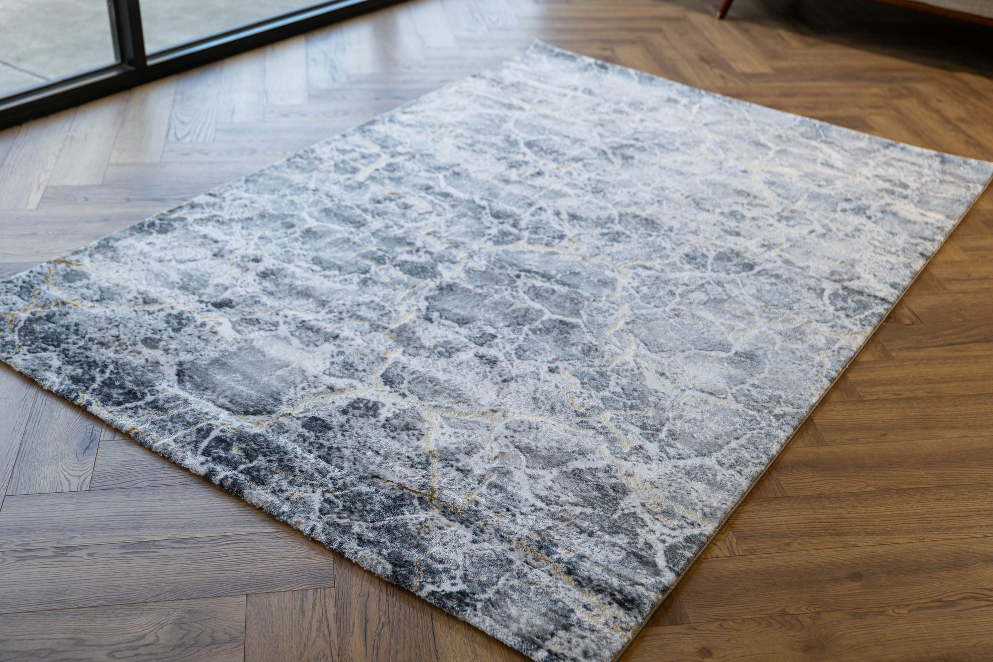 grey anthra Lazer Modern marble Rug