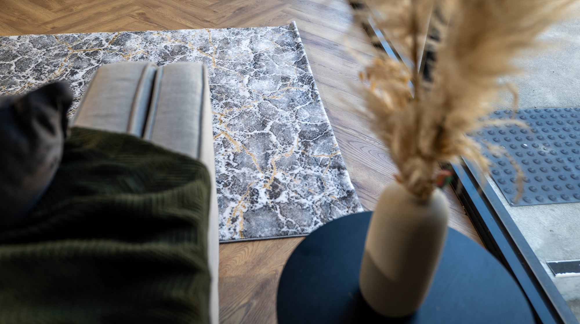 grey anthra Lazer Modern marble Rug