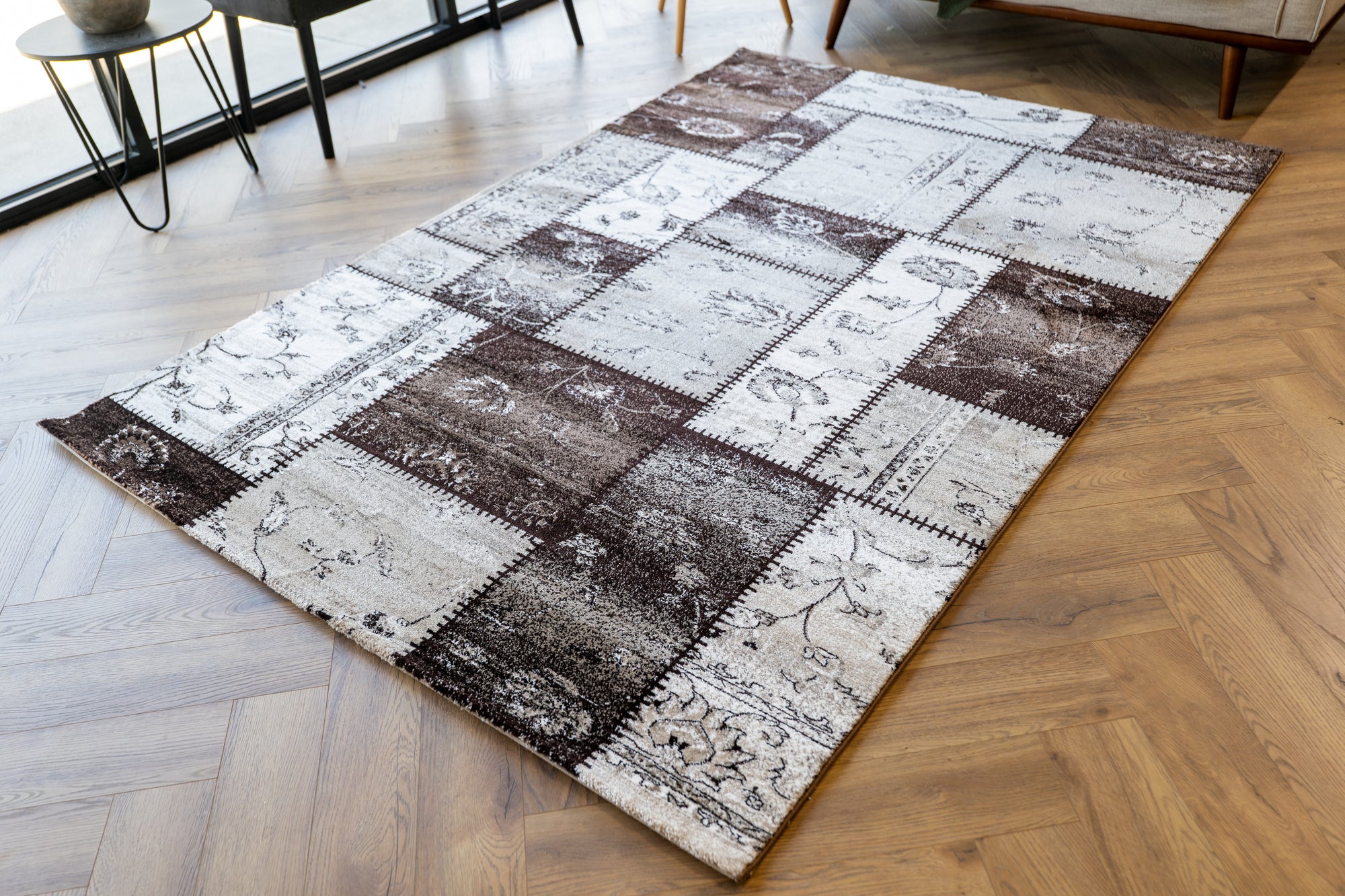 Istanbul 3011 Beige patchworks Floor rug