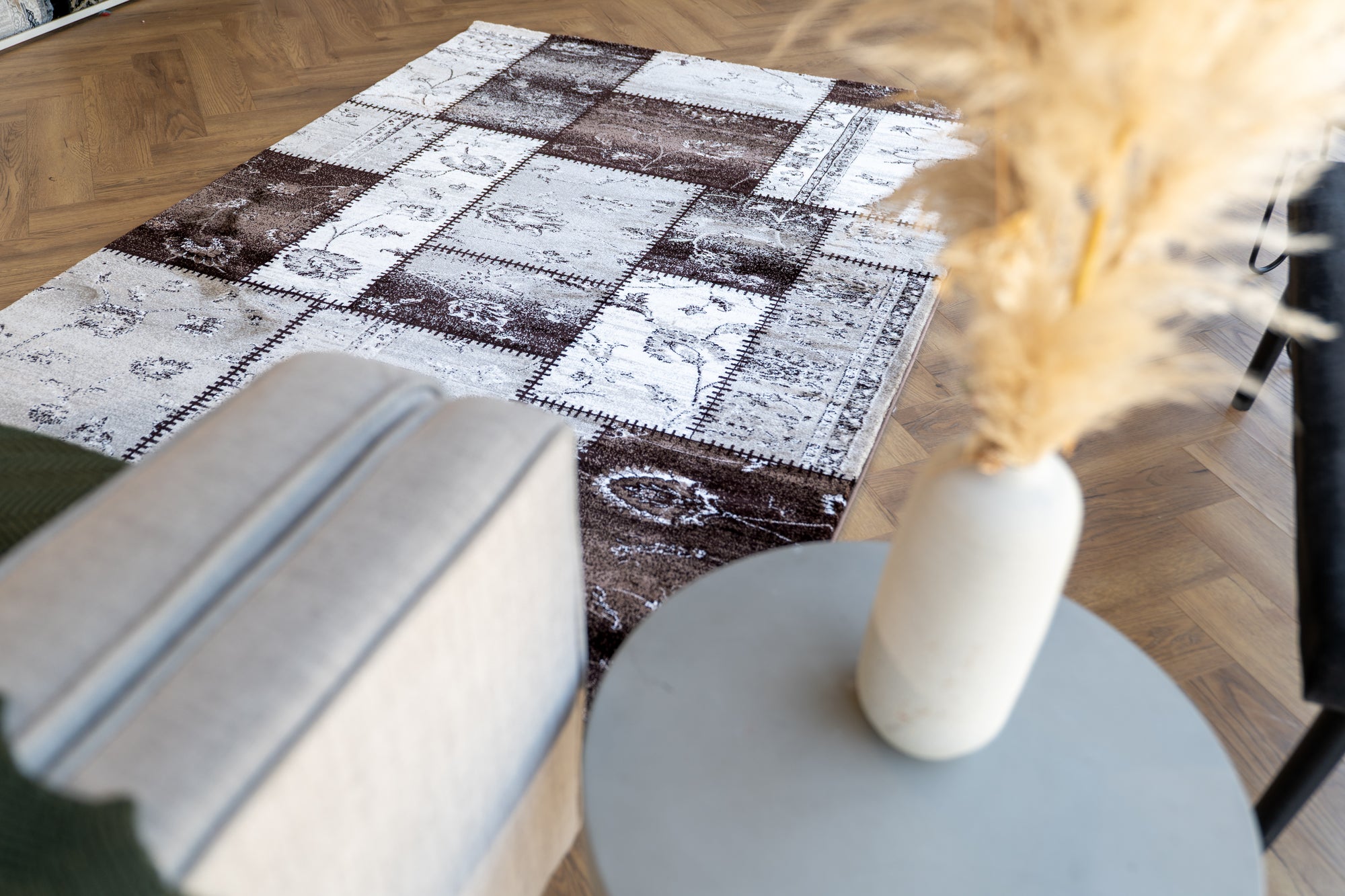 Istanbul 3011 Beige patchworks Floor rug