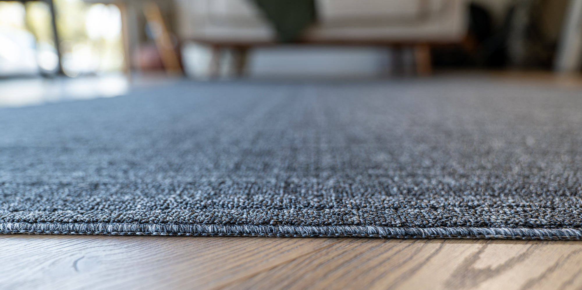 Callavi Urban Weave flatweave charcoal dots rug