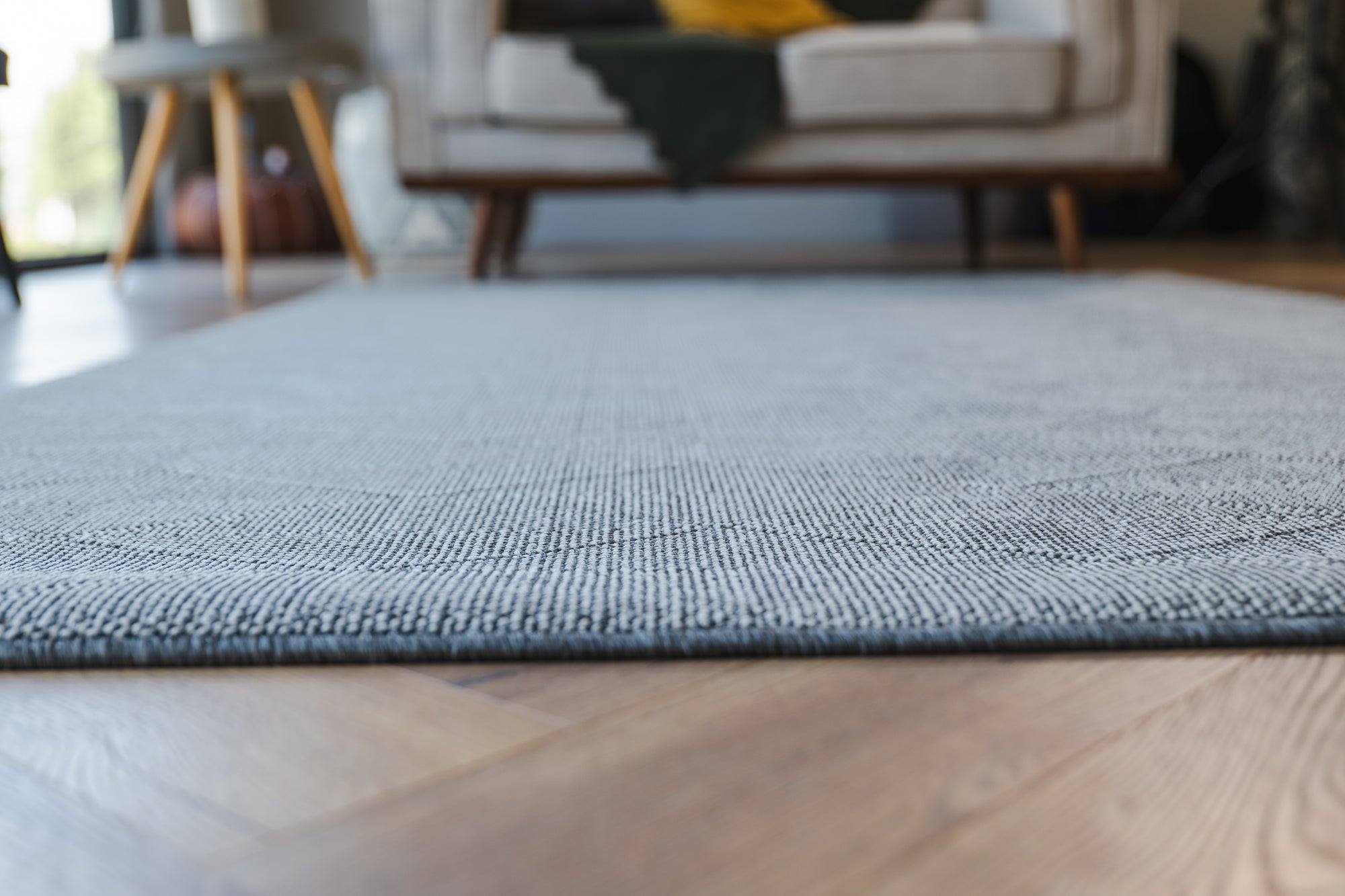 Nikotex Desi silver flatweave floor rug