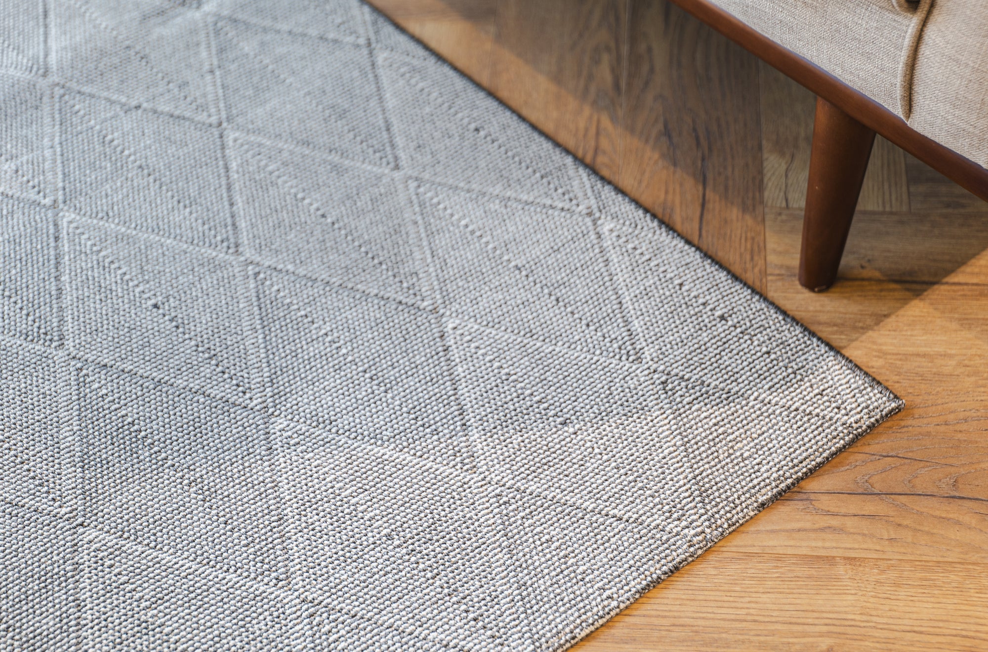 Nikotex Desi silver flatweave floor rug