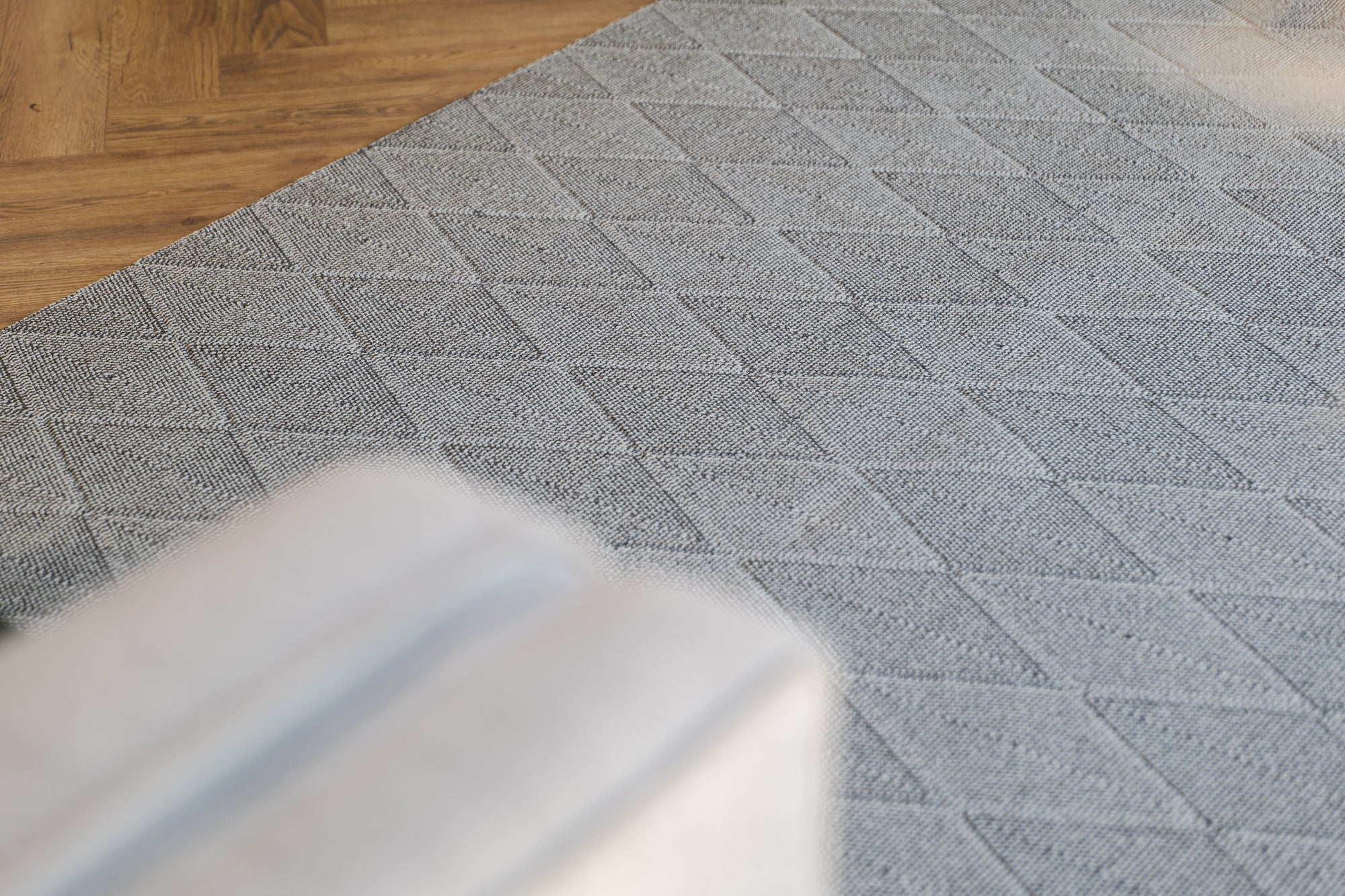 Nikotex Desi silver flatweave floor rug