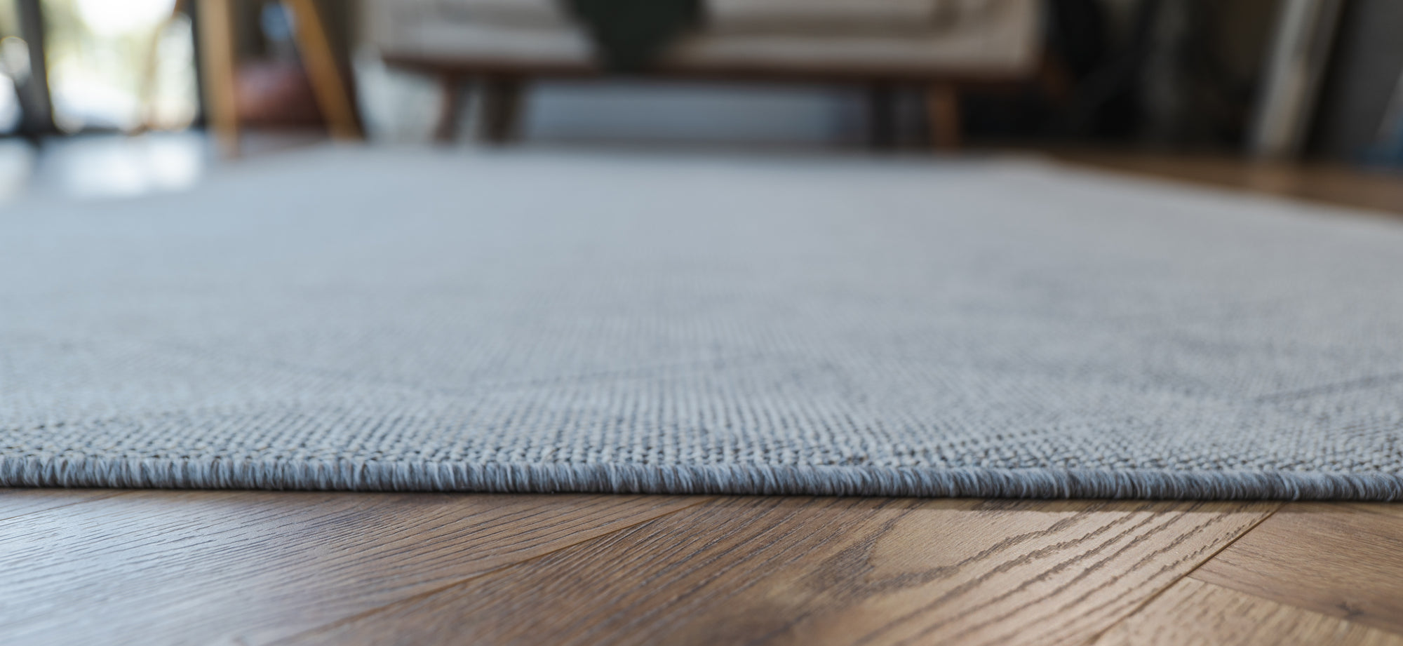 Nikotex Desi silver flatweave floor rug