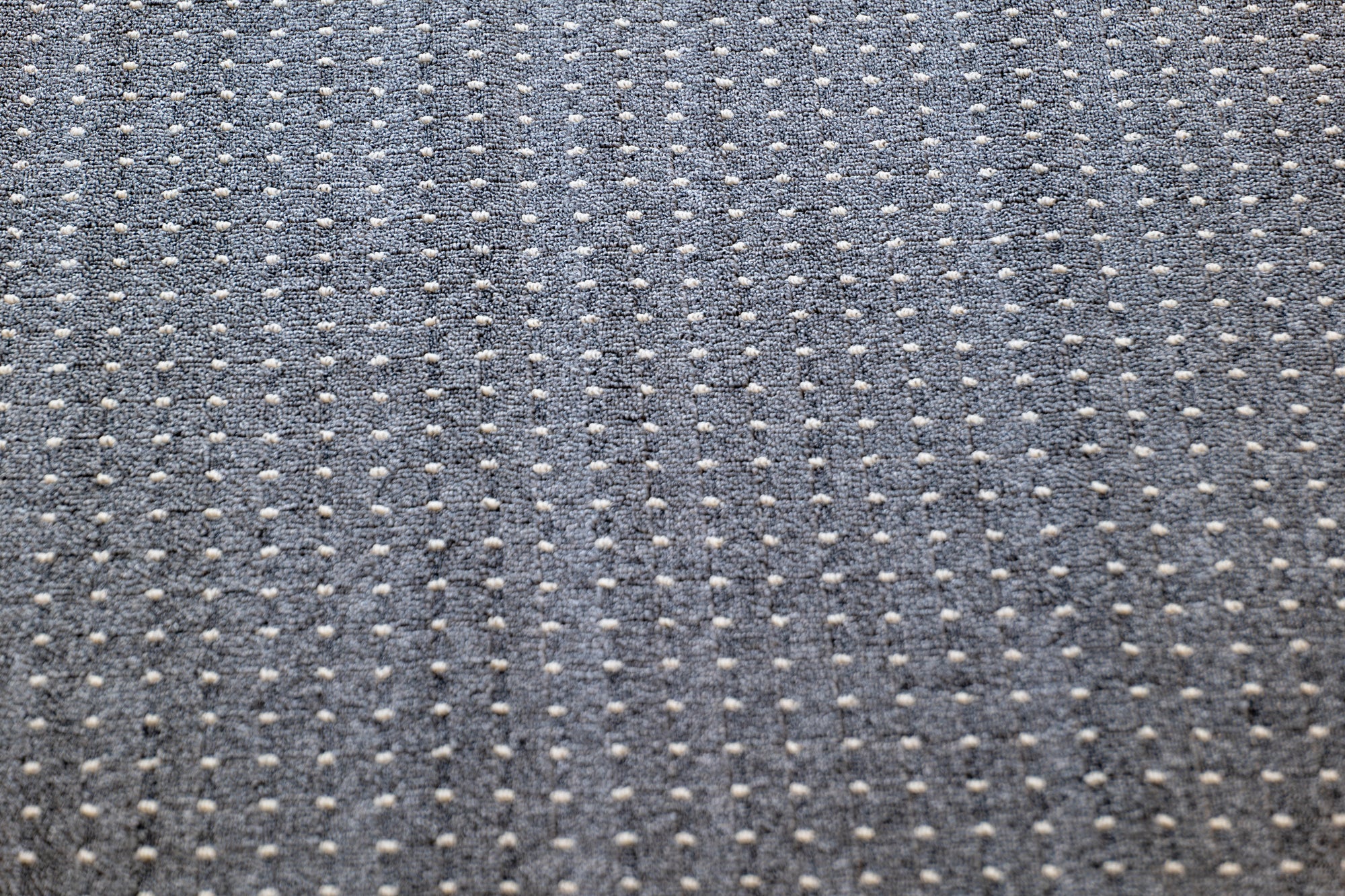 Nikotex Grey charcoal  Weave flatweave white dots rug