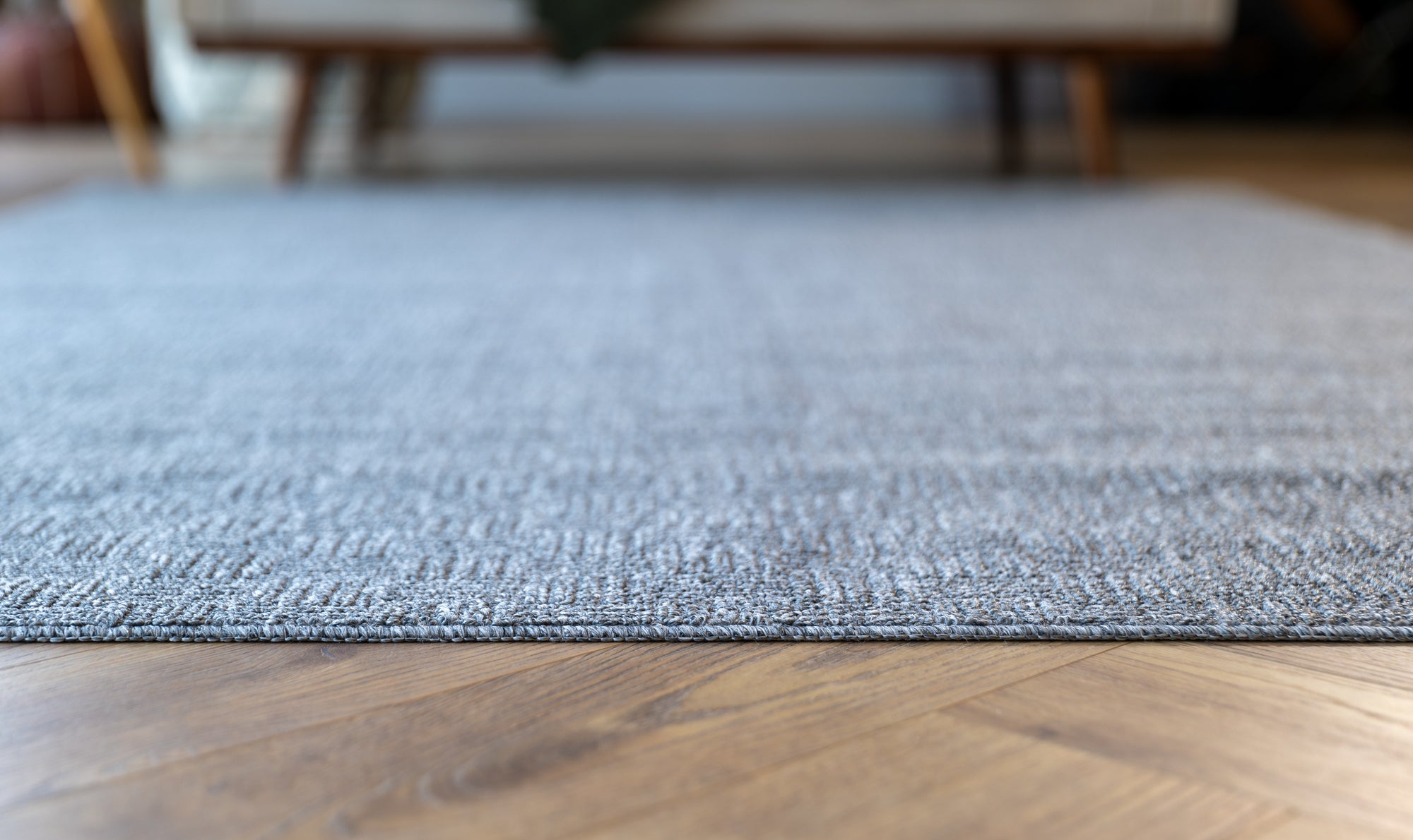 Callavi plain squares Weave flatweave Silver rug
