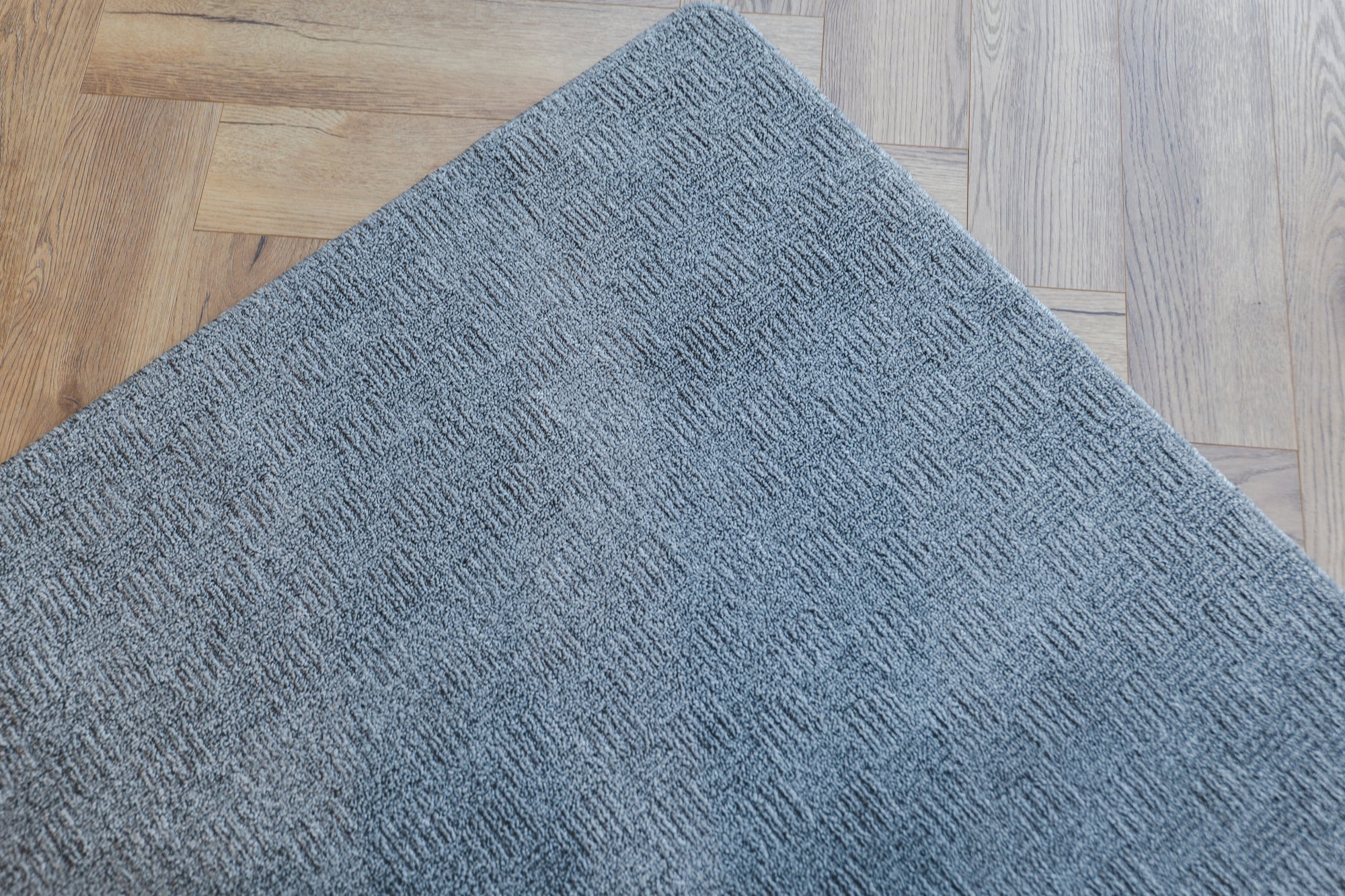 Callavi plain squares Weave flatweave Silver rug