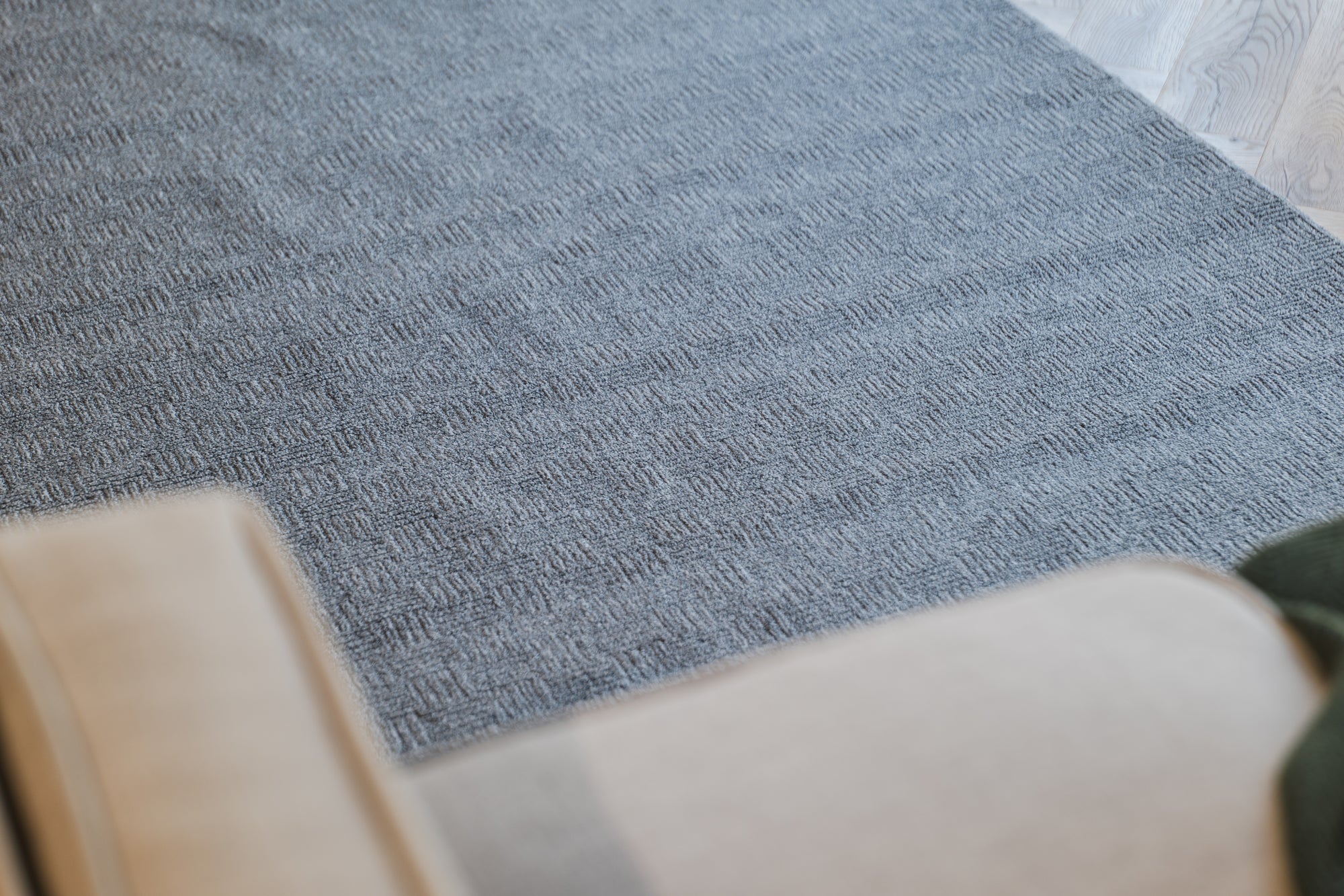Callavi plain squares Weave flatweave Silver rug