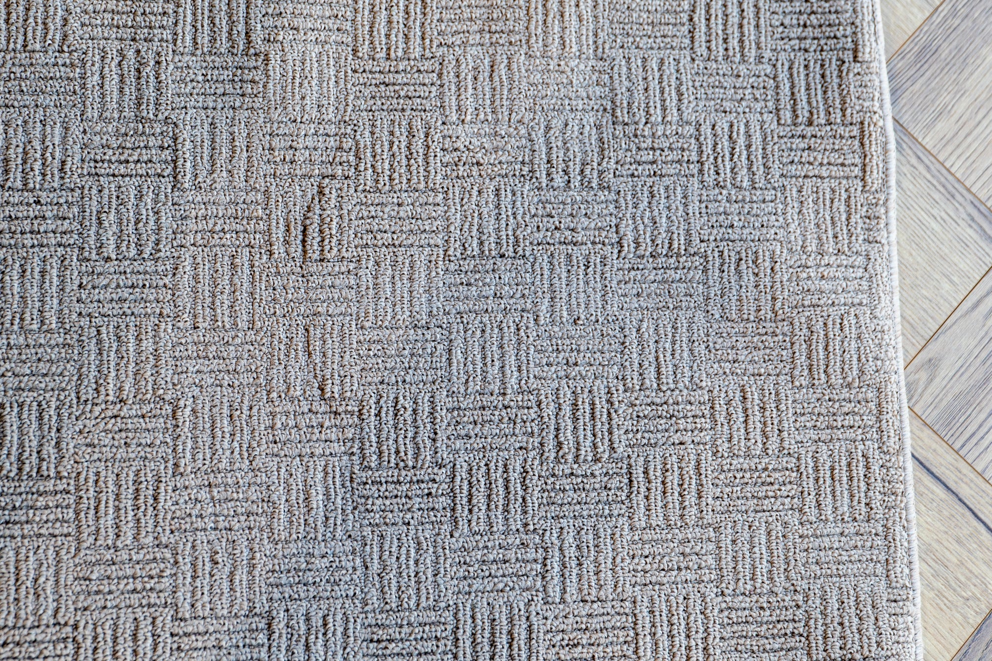 Callavi plain squares flatweave cream rug