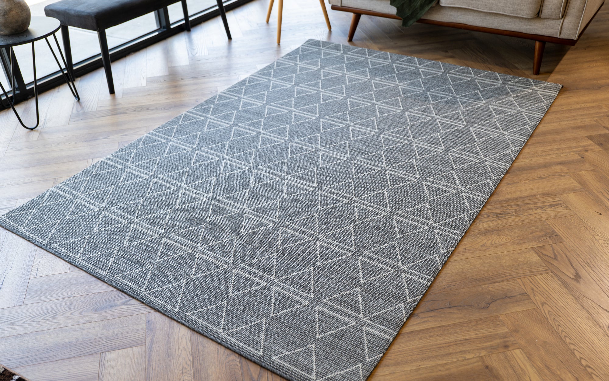 Nikotex Agraba grey flatweave floor rug