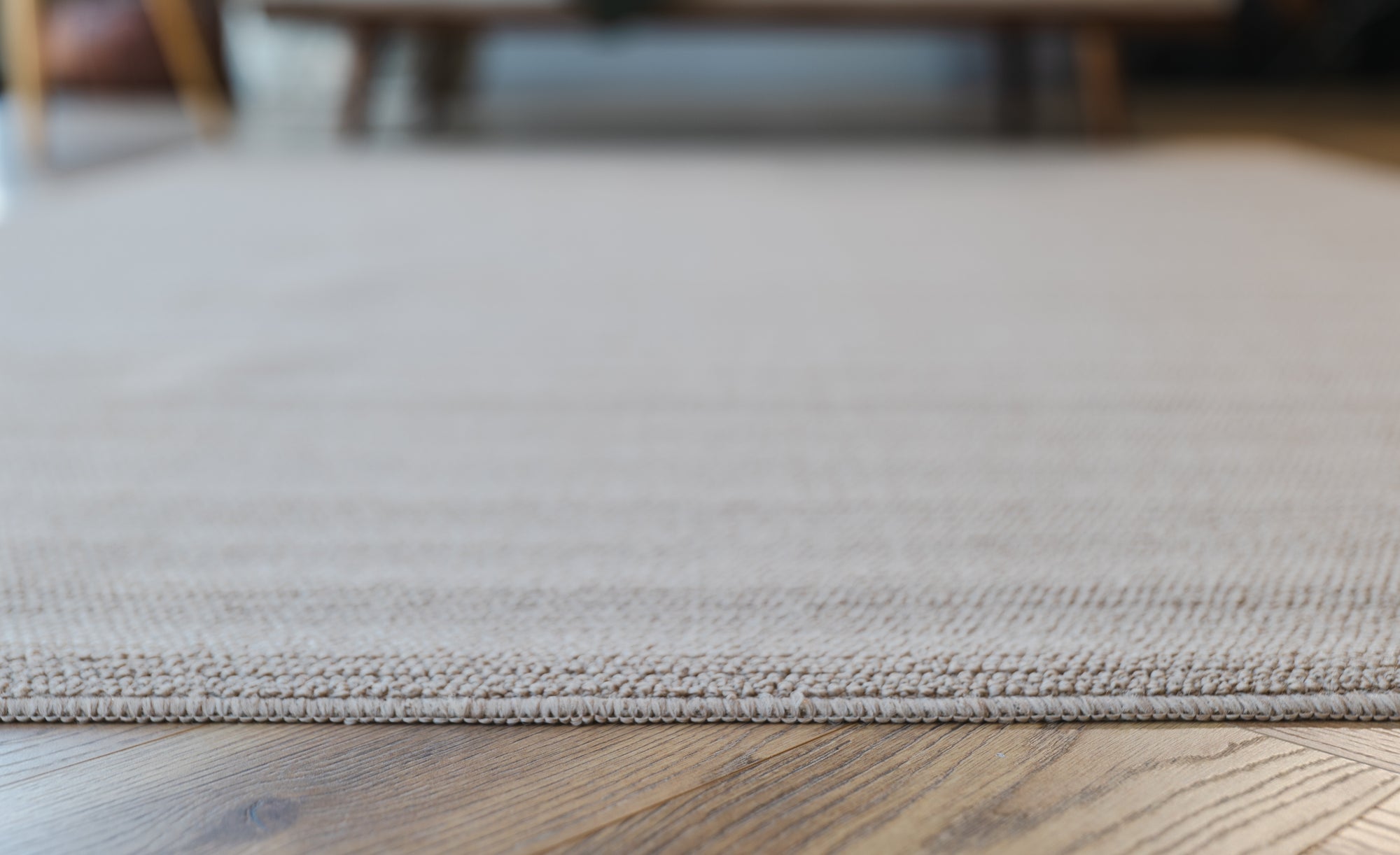 Callavi plain lines flatweave cream rug