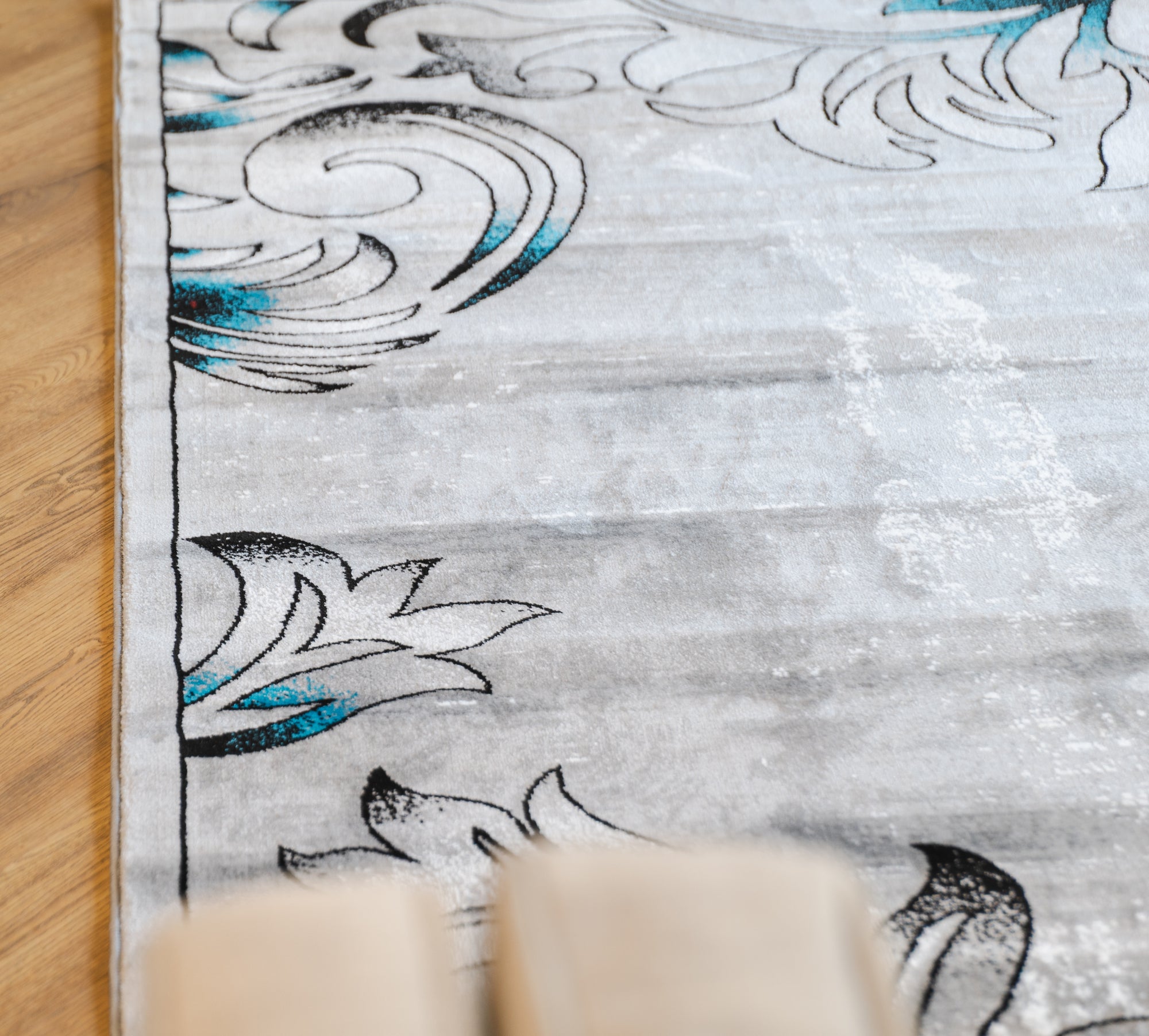 Istanbul 3066 grey blue rug