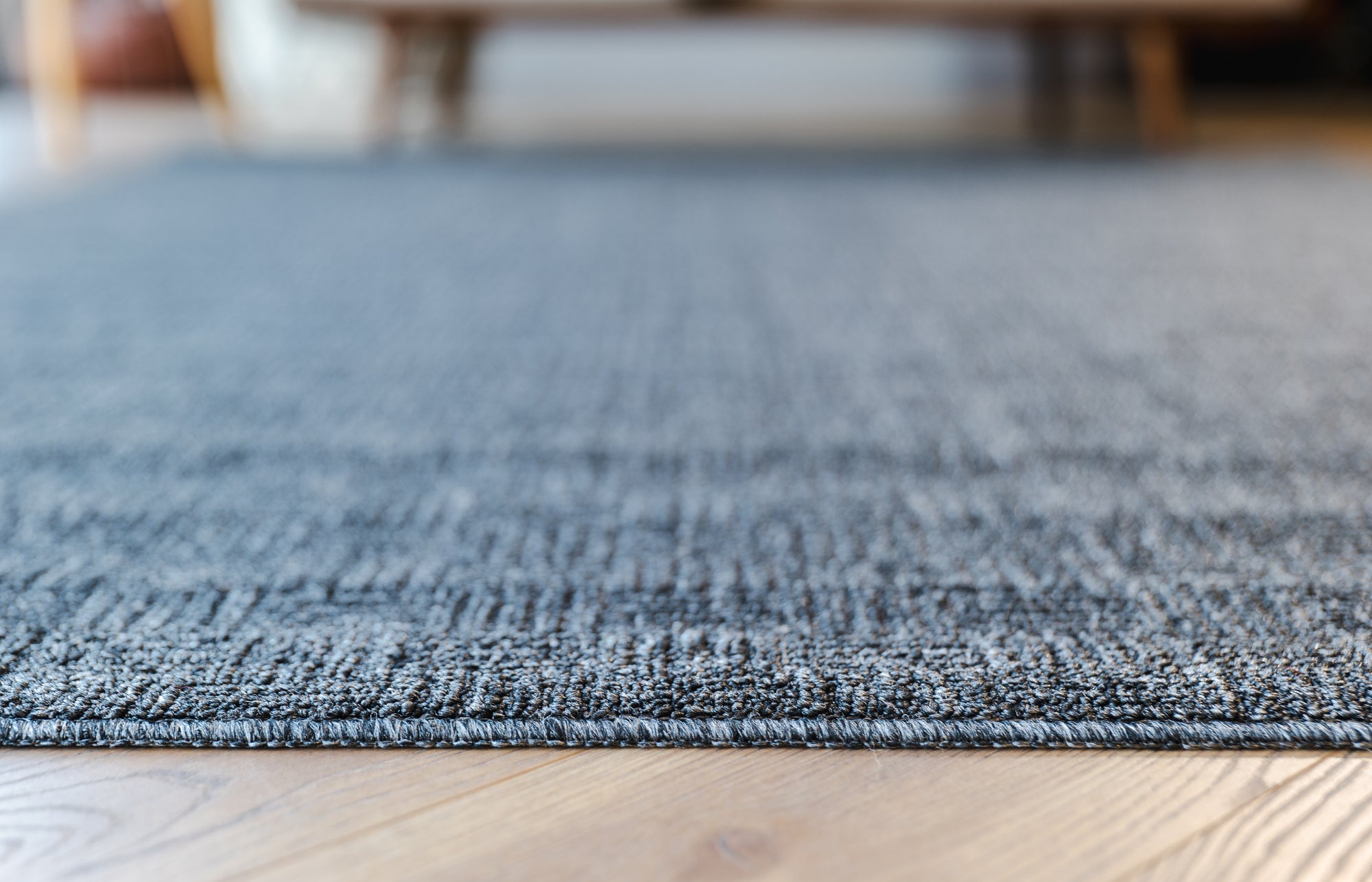 Callavi boxes flatweave charcoal grey rug