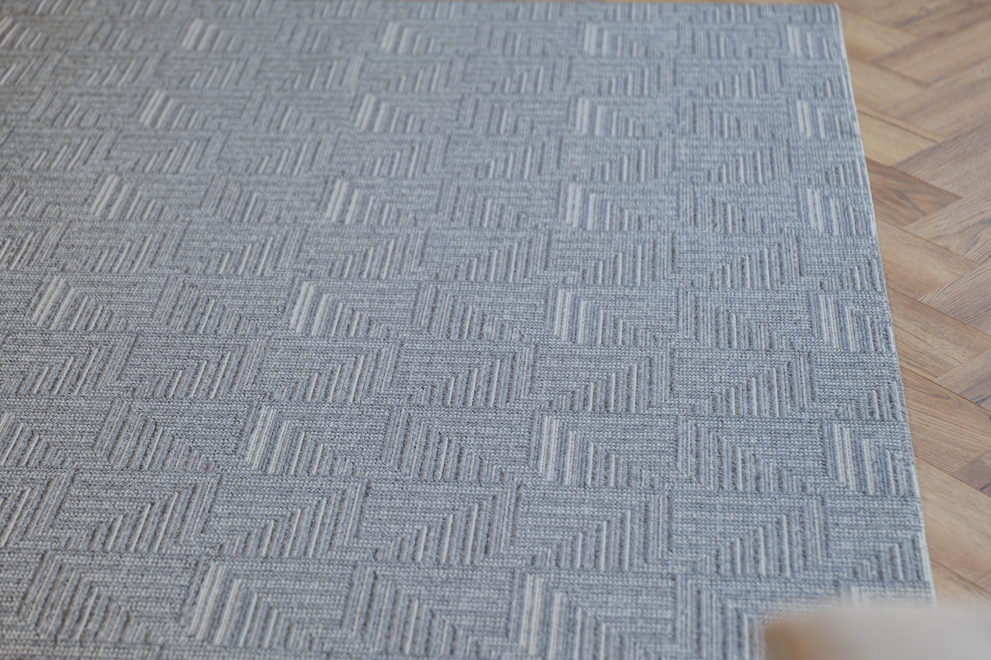 Nikotex Polar silver flatweave floor rug