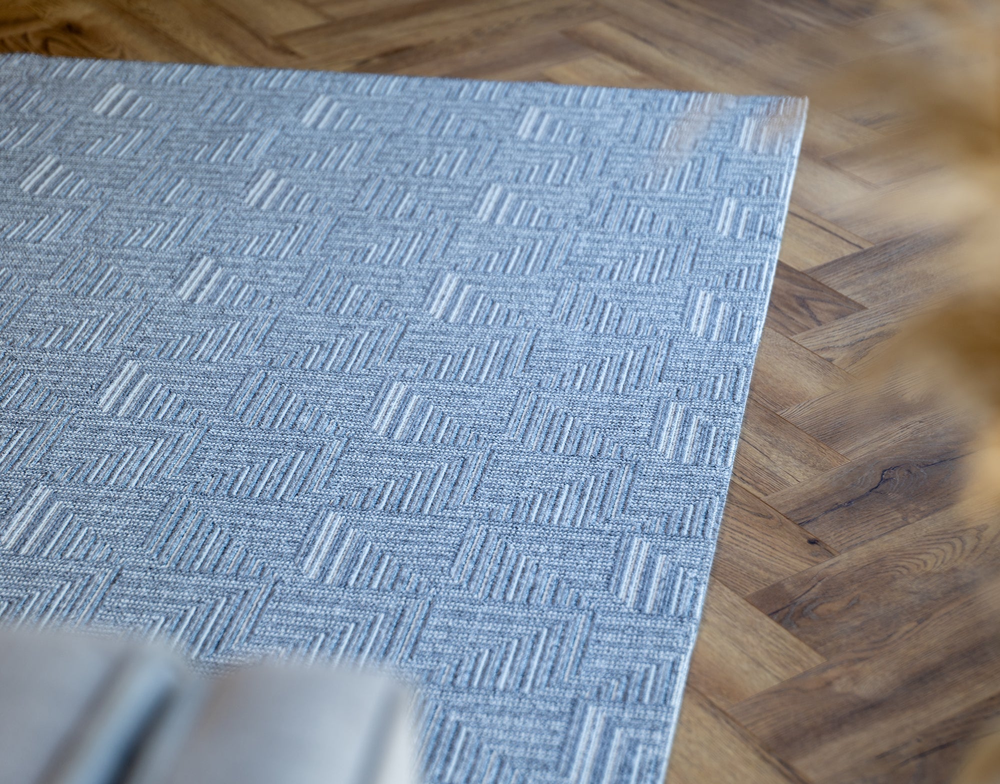Nikotex Polar silver flatweave floor rug