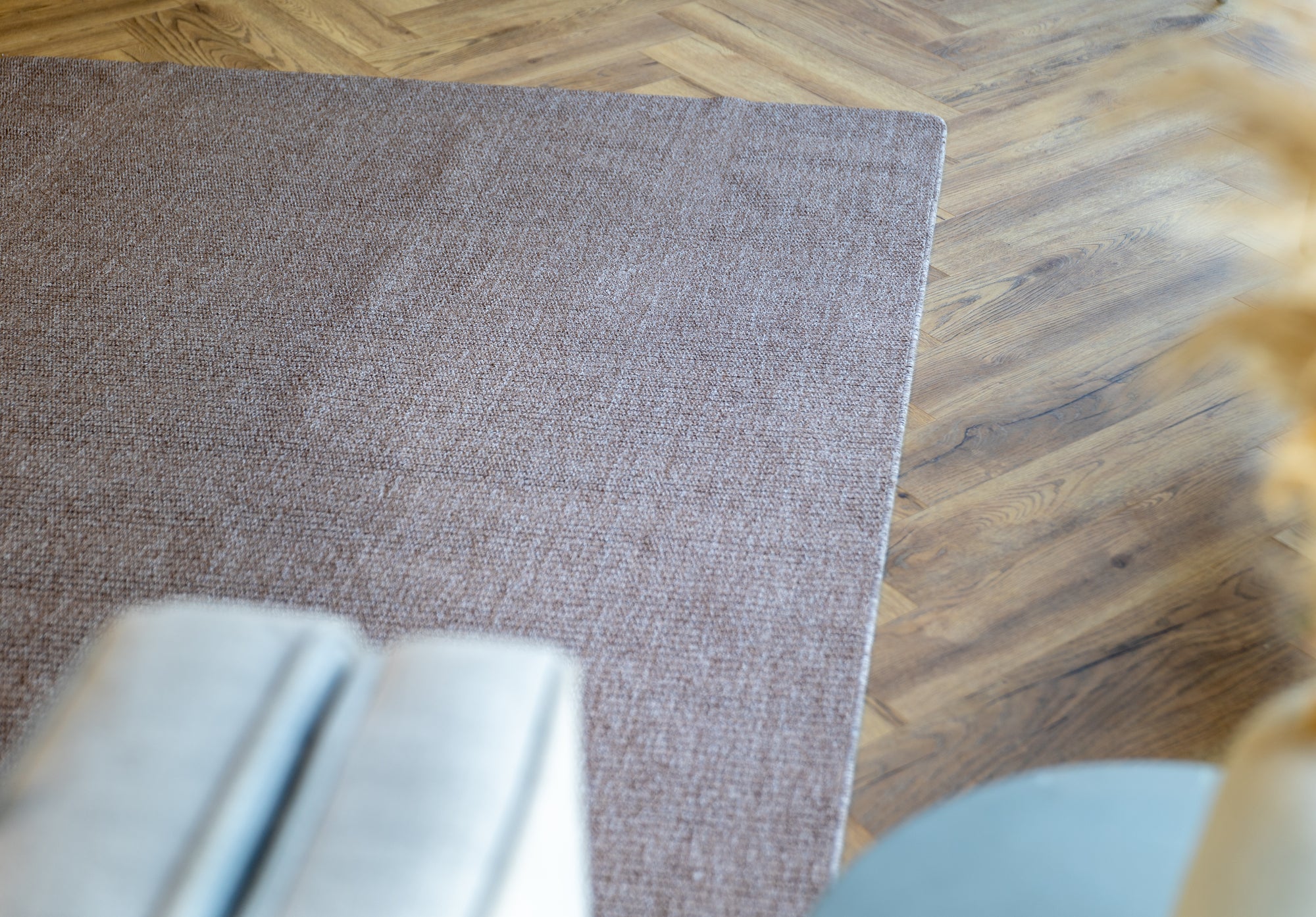 Callavi plain lines flatweave biege rug