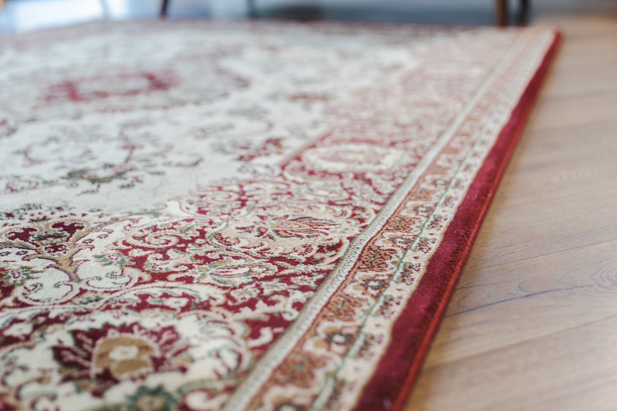 Barchalli cream red Traditional Benevolence Rug