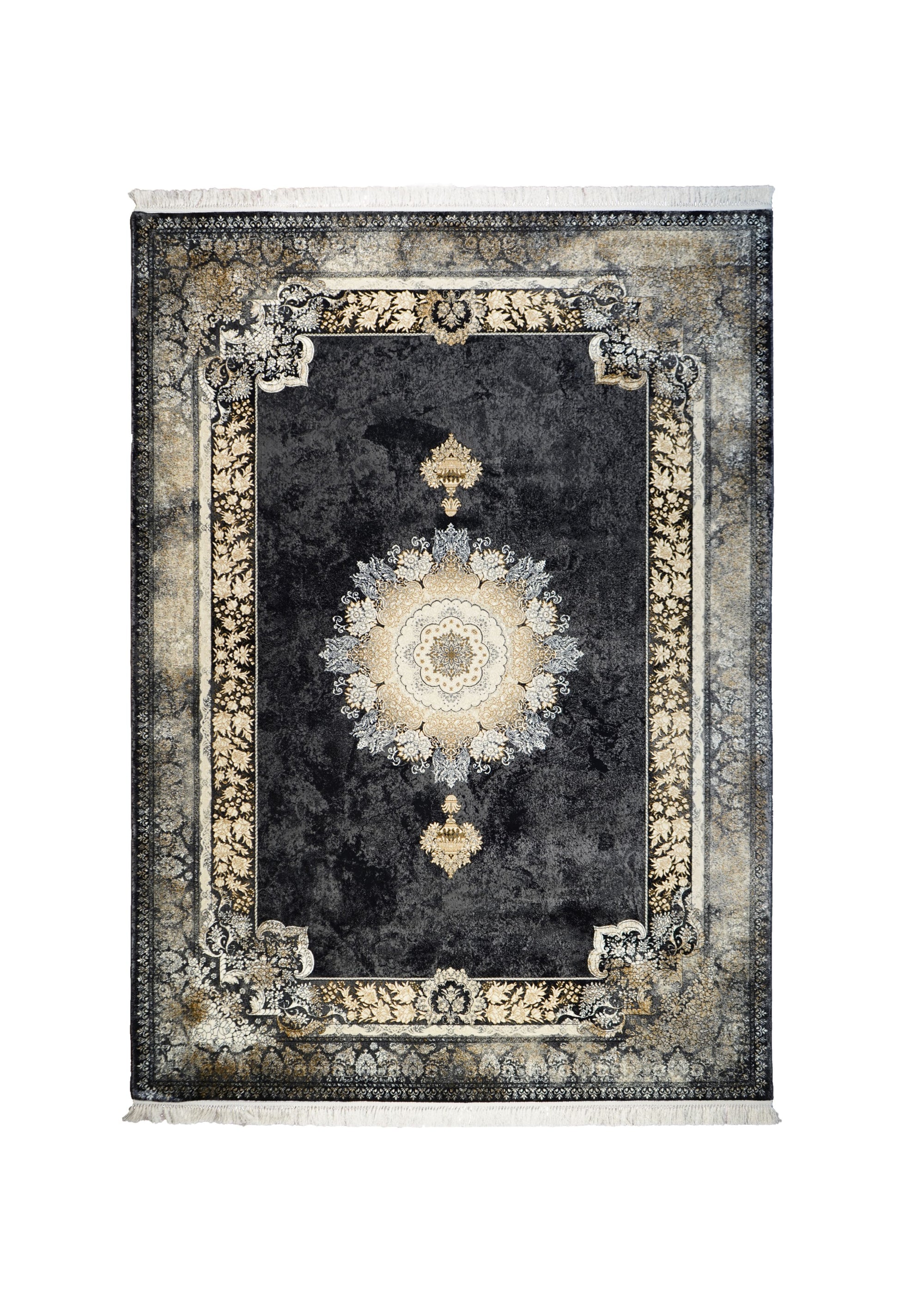 Hive 200 Traditional transitional grey gold rug