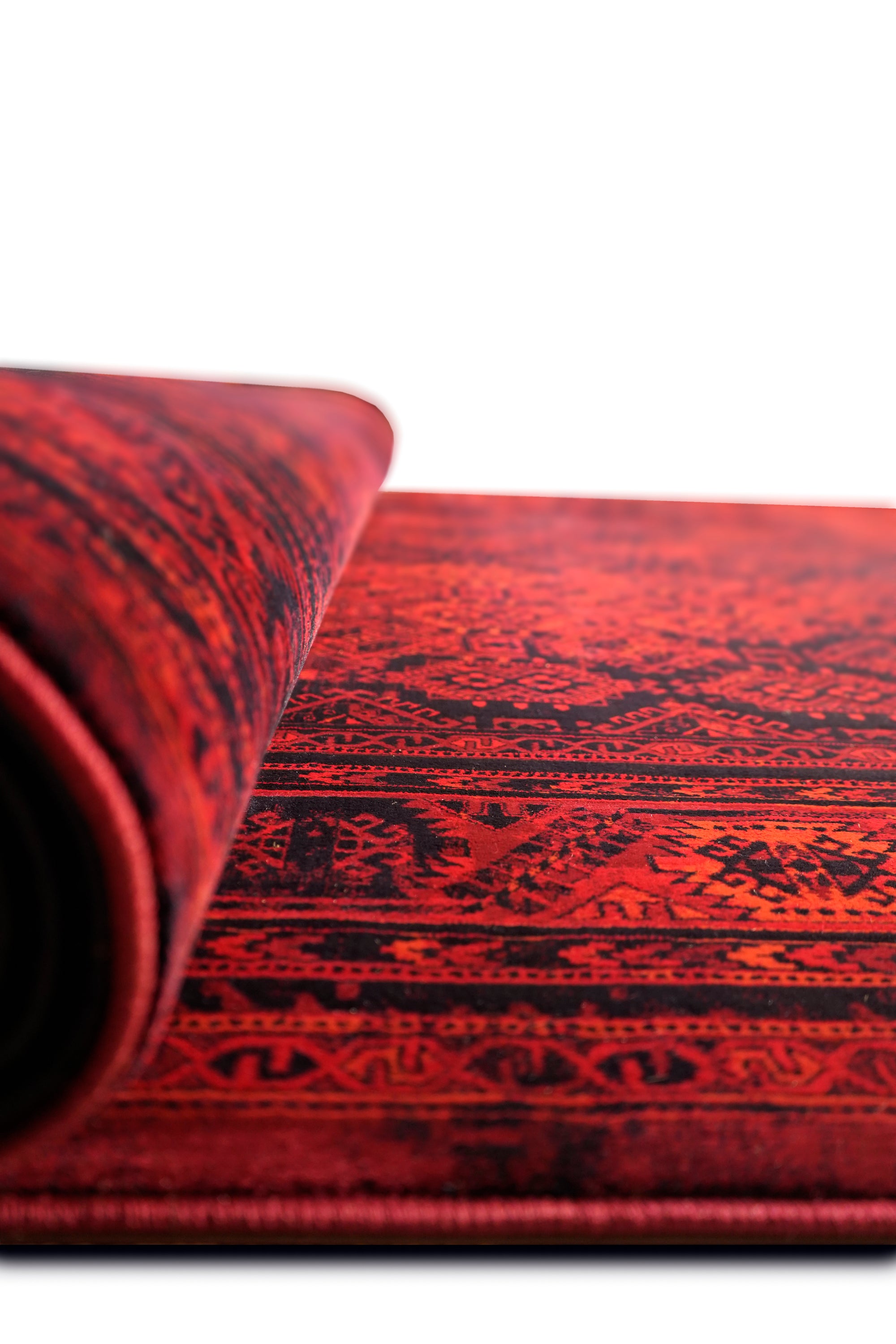 Hive 201 Red Traditional distressed rug