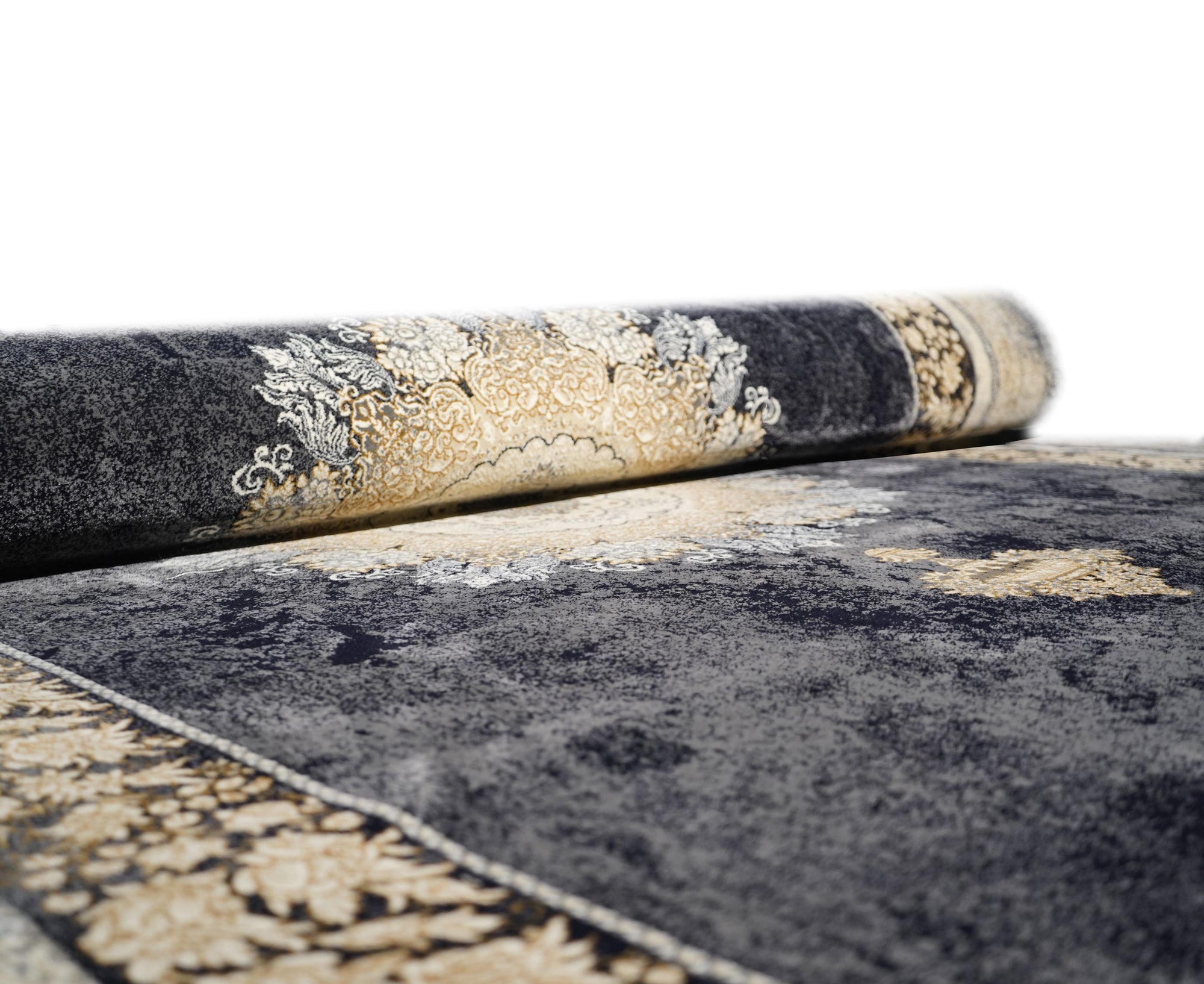 Hive 200 Traditional transitional grey gold rug