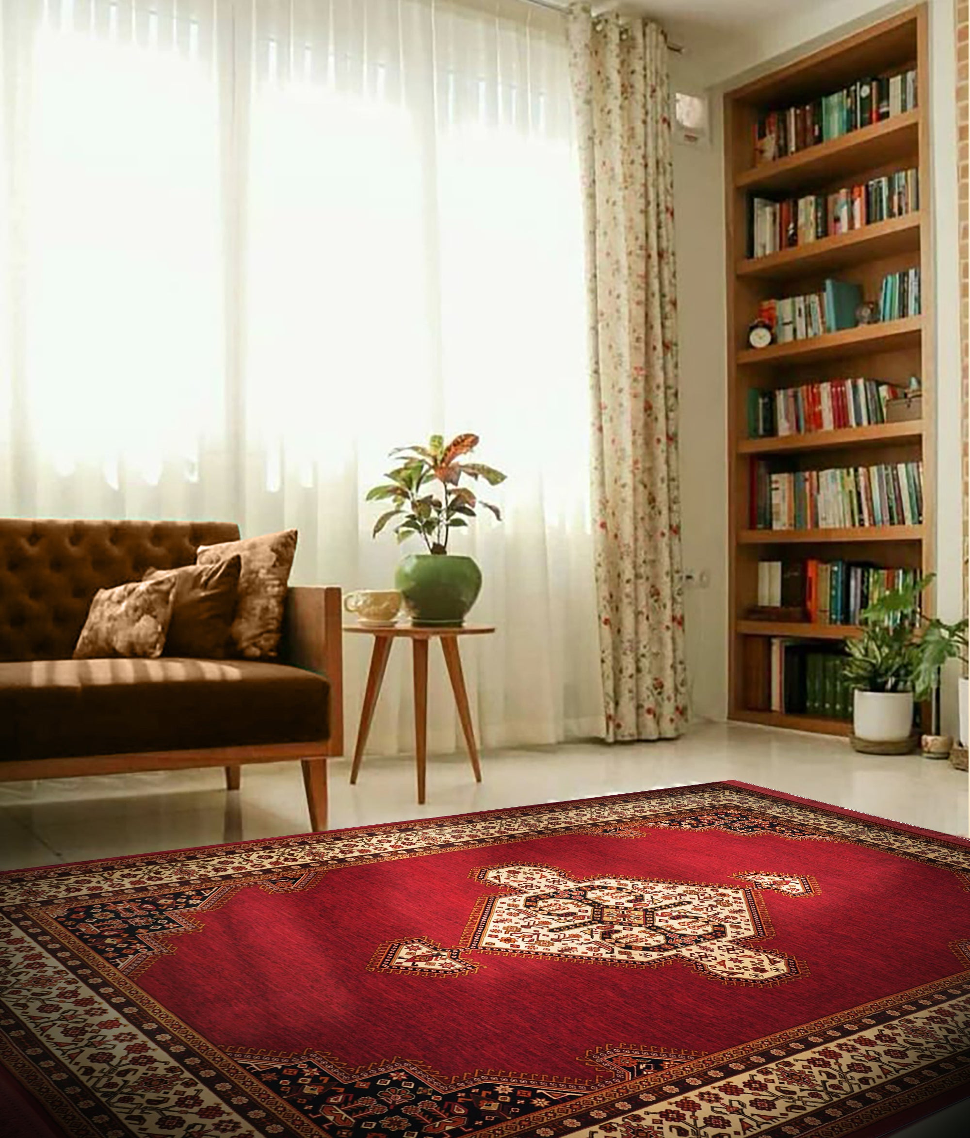 Hive 411 Medallion Traditional red rug