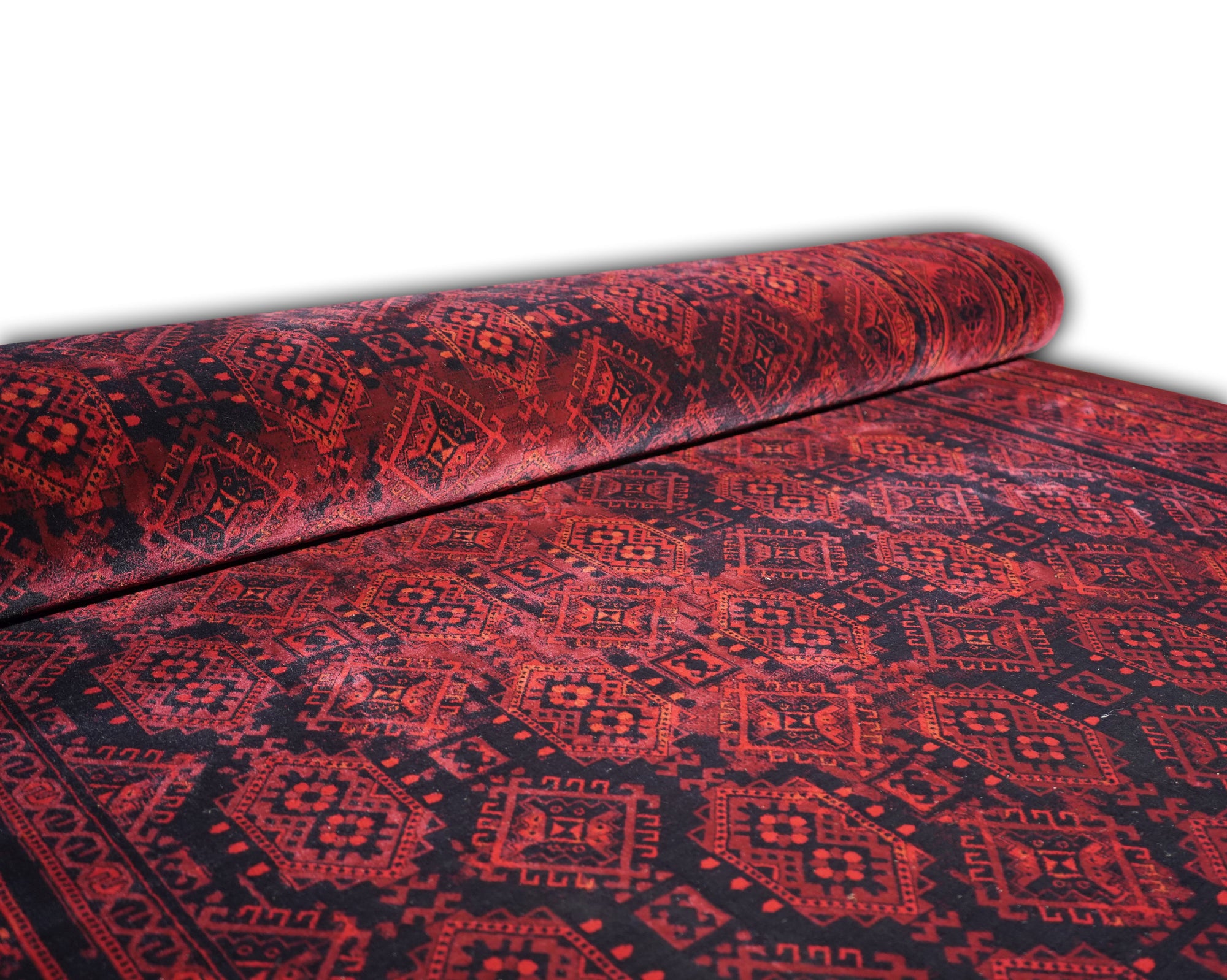 Hive 201 Red Traditional distressed rug