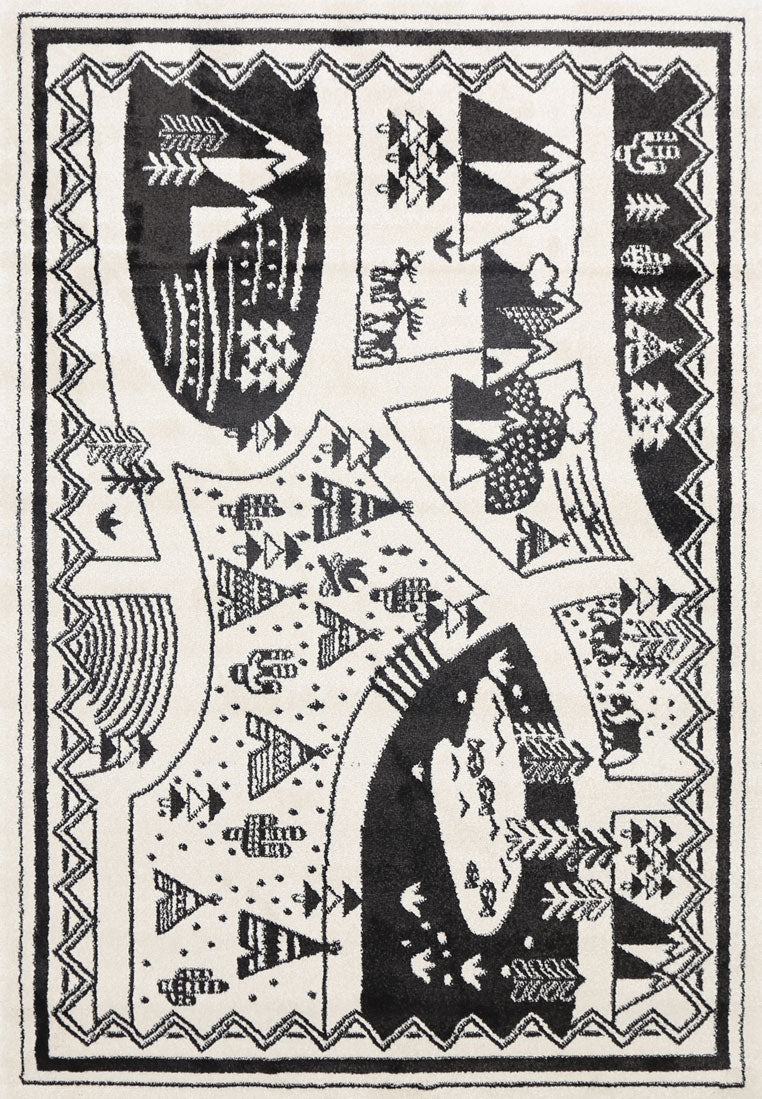 Piccolo Wildwood Monochrome Kids Rug