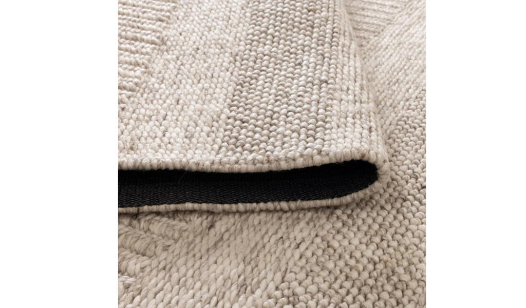 Priva Beige Multi Braided Pattern Wool Rug