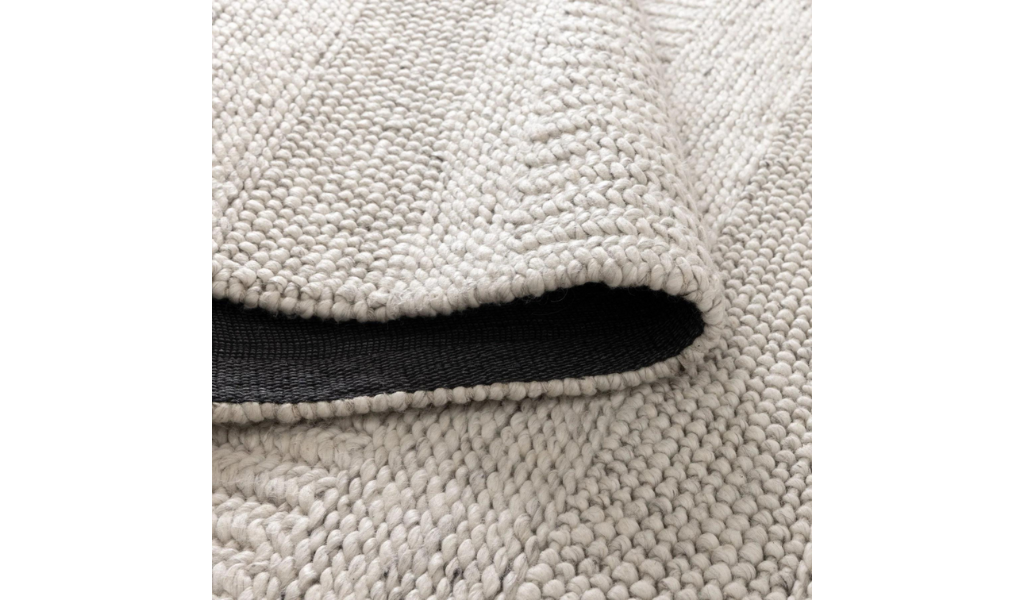Priva Ivory Multi Braided Pattern Wool Rug