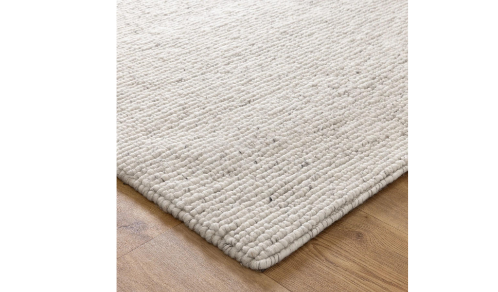Priva Ivory Hand Woven Textured Wool Rug