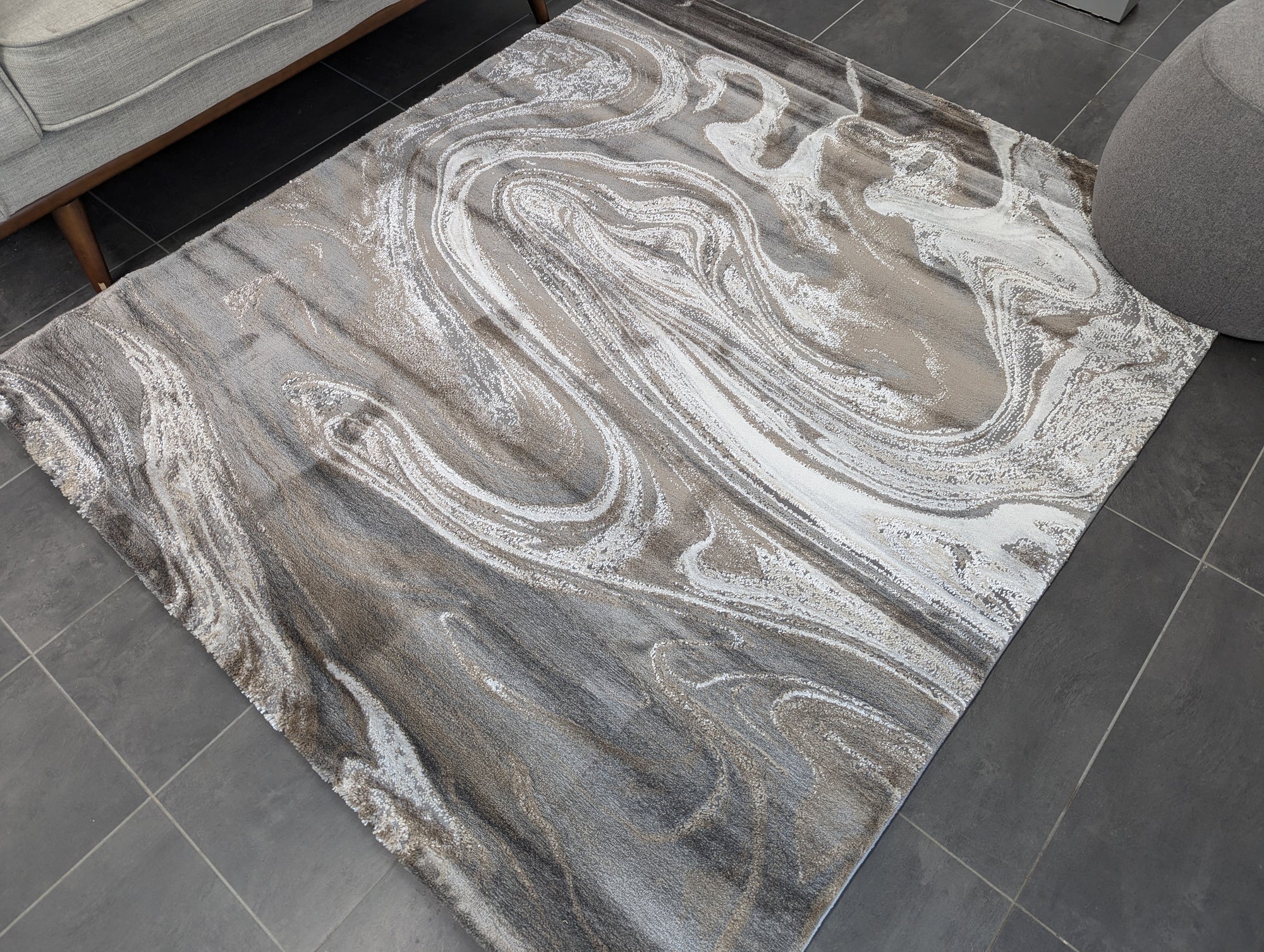 Fruzan grey marble design  160 x 180 cm