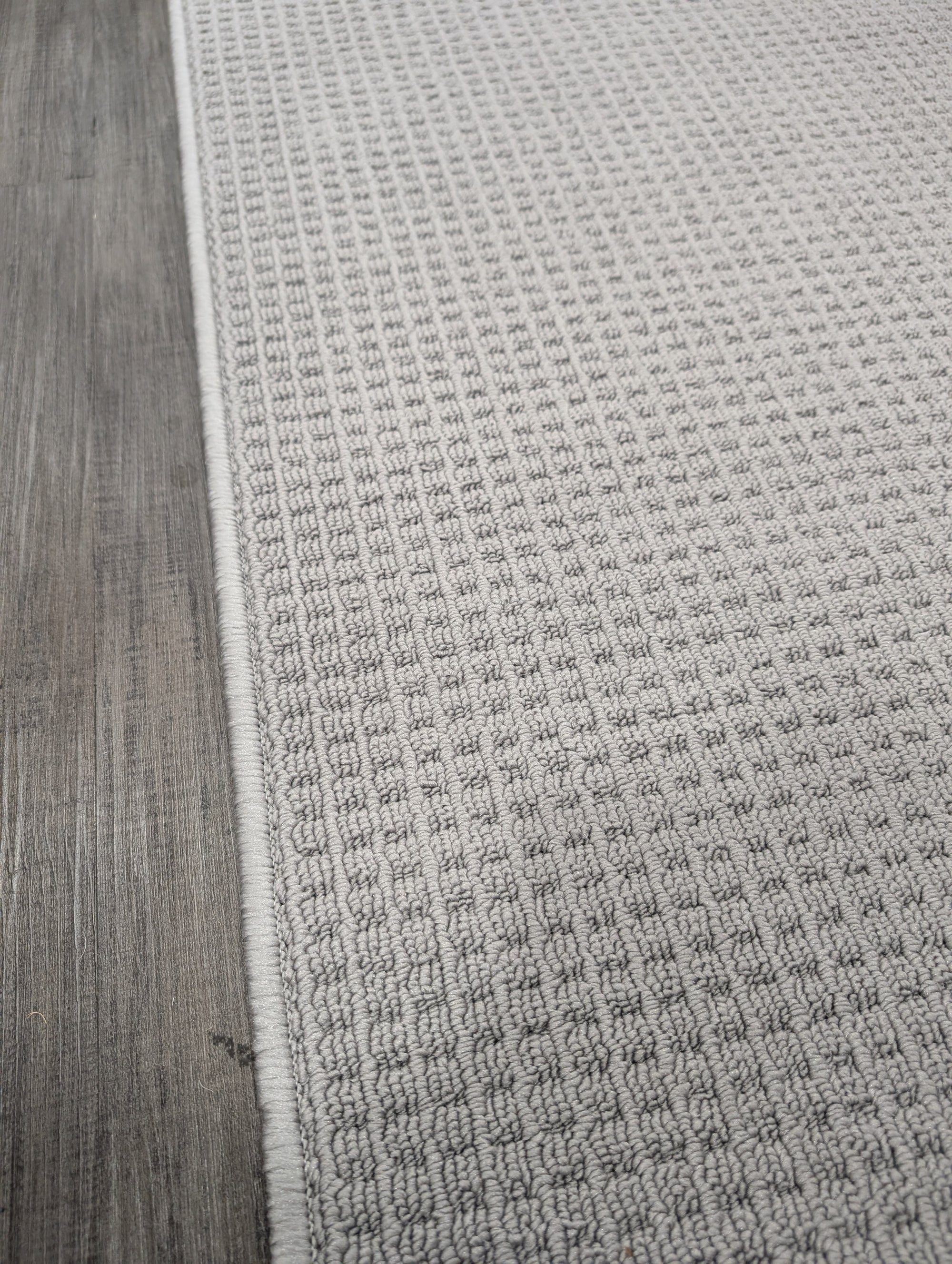 Silver Light Grey Accent runner 66 cm Wide