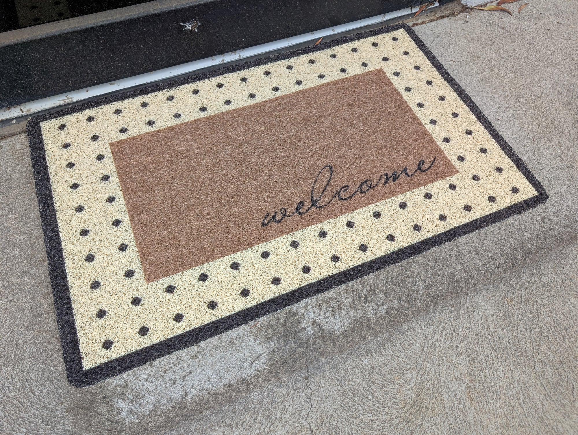 Welcome outdoor Mat spaghetti