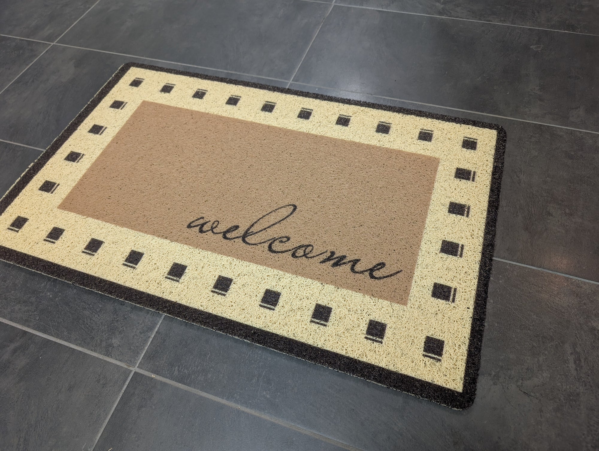 Welcome home outdoor Mat spaghetti