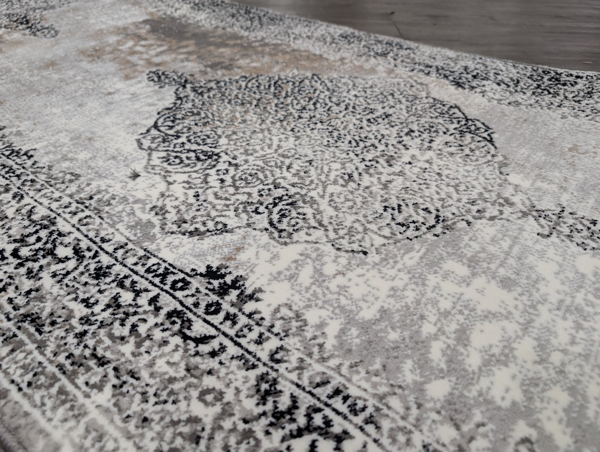 252 Merry grey black transitional runner 100cm Wide