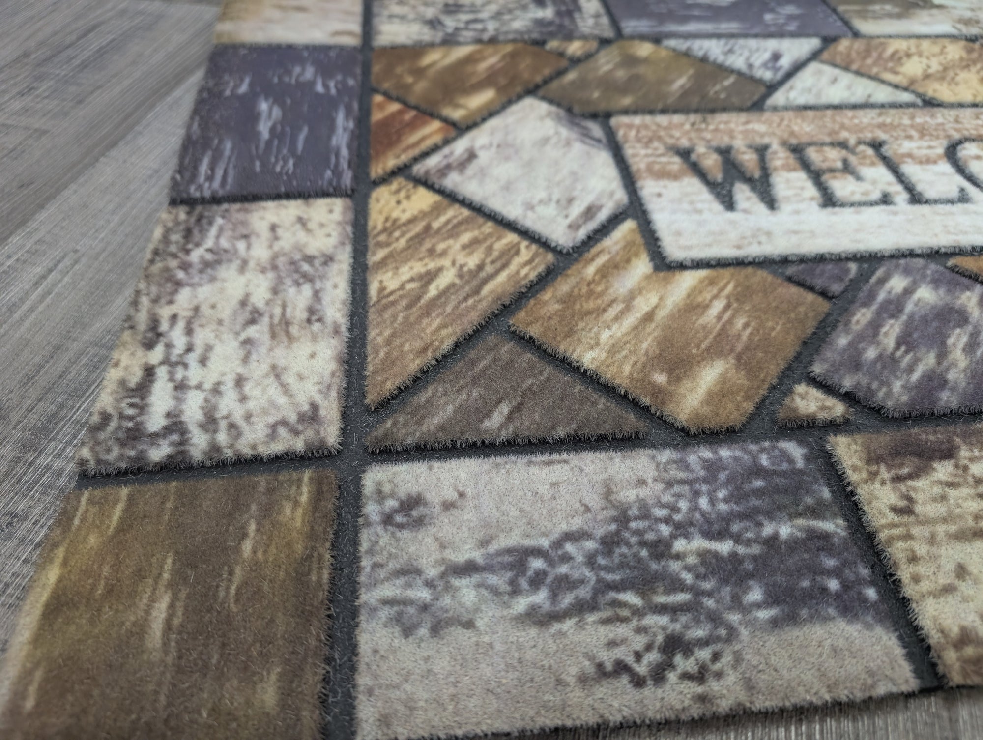 Outdoor Mat welcome bold vintage PVC