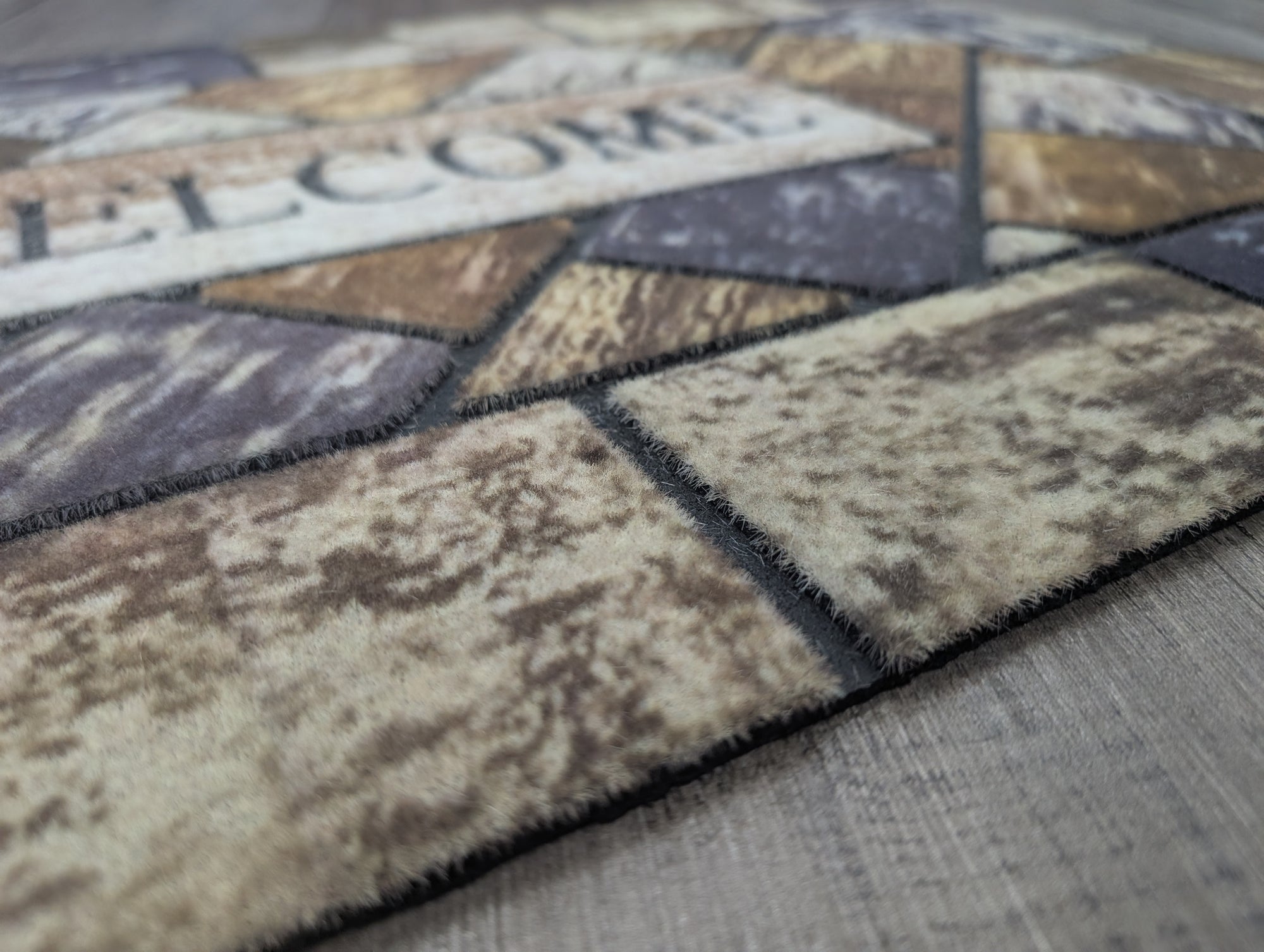 Outdoor Mat welcome bold vintage PVC