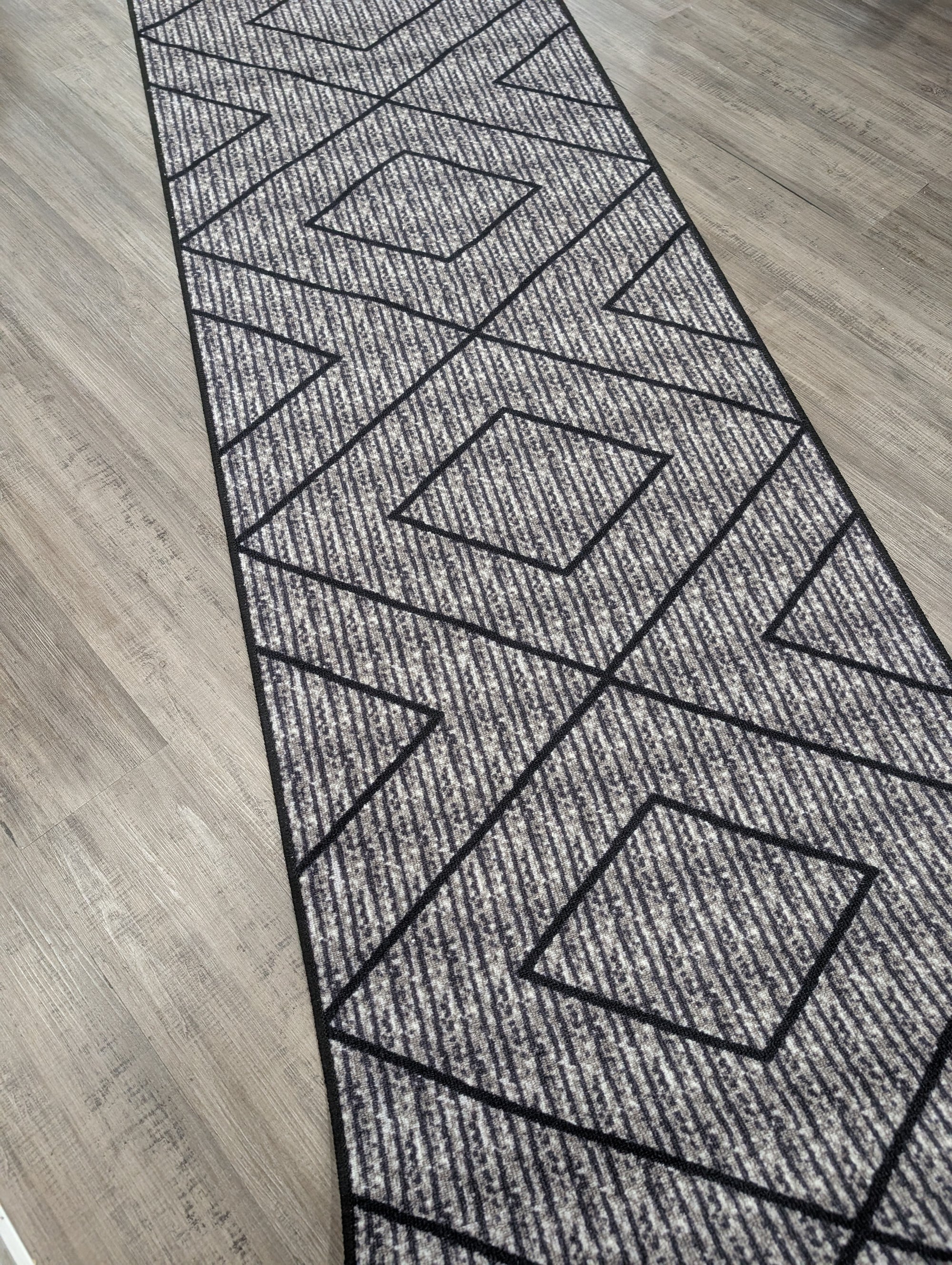 Gabe Modern diamond shape hallway runner 80cm Wide