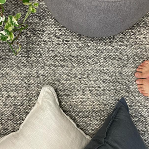 Parker Textured Dark Grey Rug