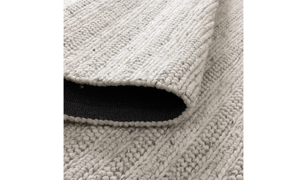Priva Ivory Mixed Weave Wool Rug