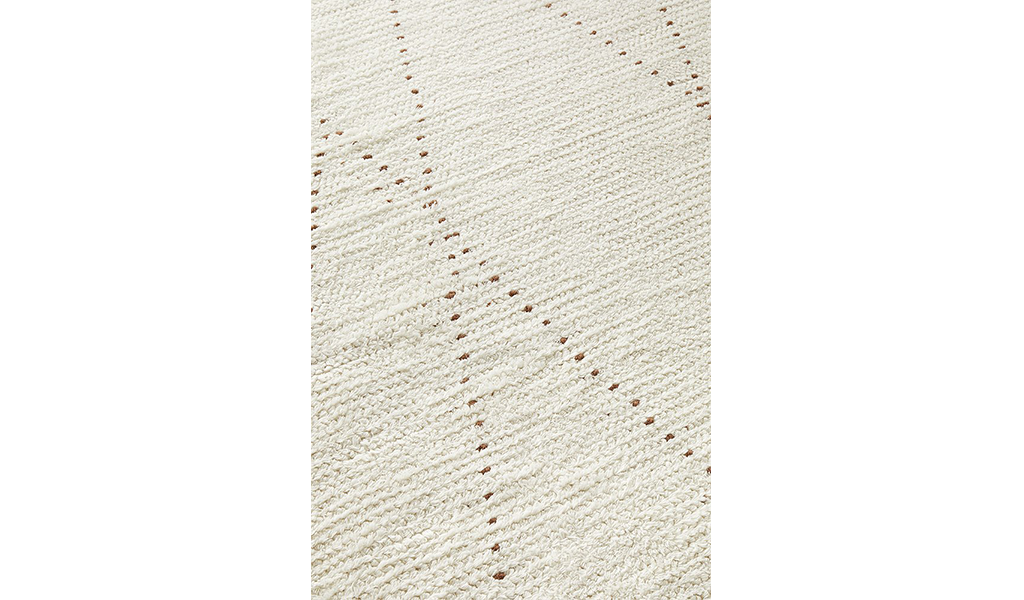 Samira Natural Dotted Diamond Abstract Wool Rug