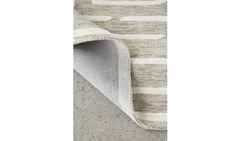 Samira Natural Modern Maze Wool Rug
