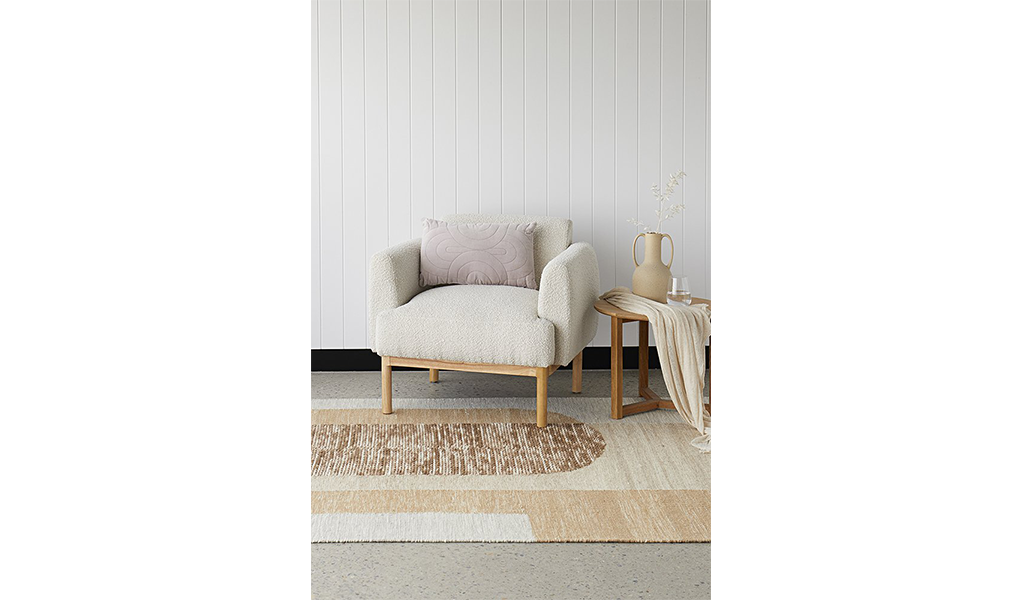 Samira Natural Brown Arched Modern Rug