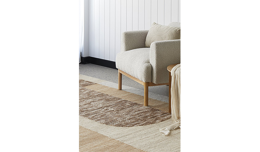 Samira Natural Brown Arched Modern Rug