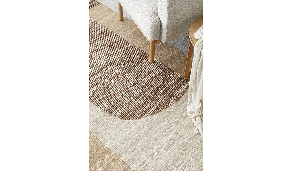 Samira Natural Brown Arched Modern Rug