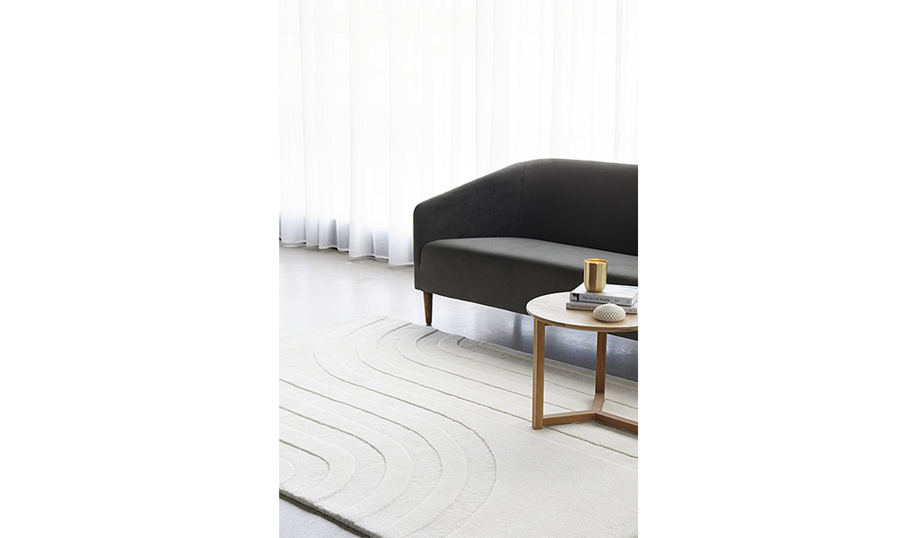 Samira White Arched Modern Rug