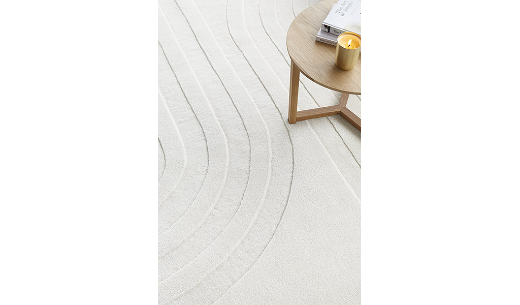 Samira White Arched Modern Rug