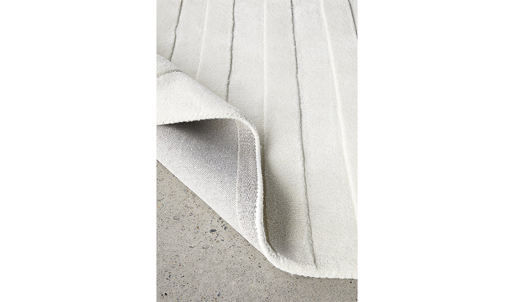 Samira White Arched Modern Rug